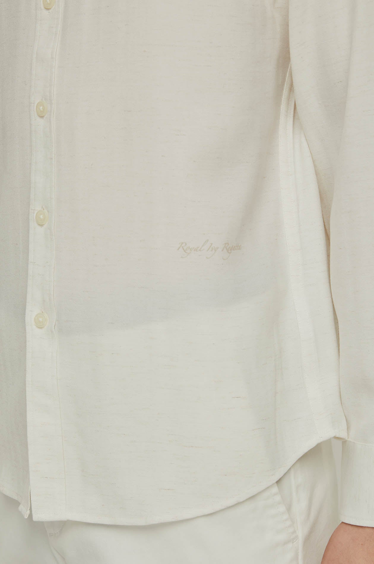 LINEN BLEND LONG SLEEVE SHIRT