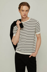 MINIMAL STRIPED KNIT TEE