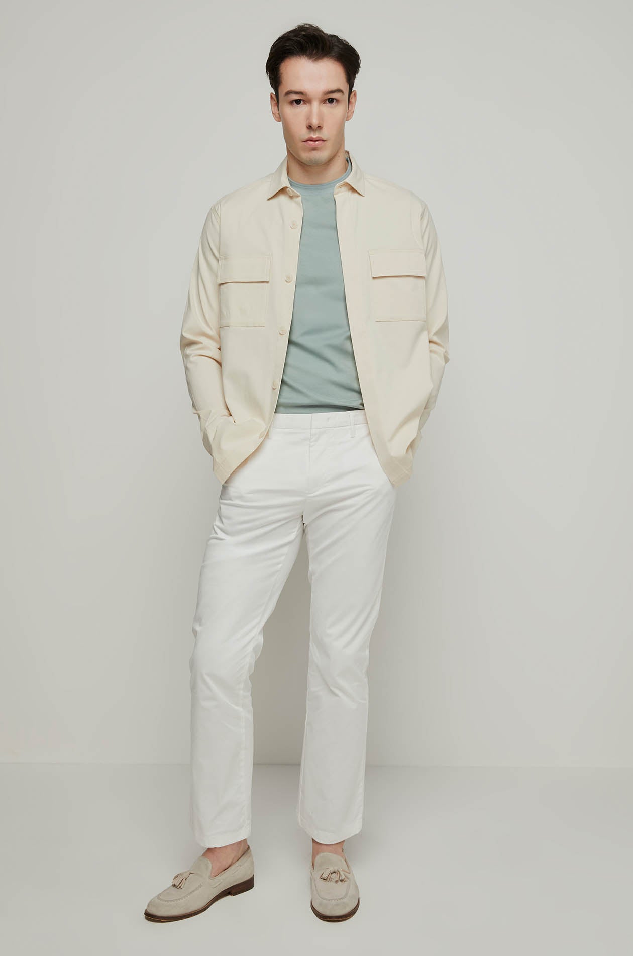 TWILL DOUBLE POCKET OVERSHIRT