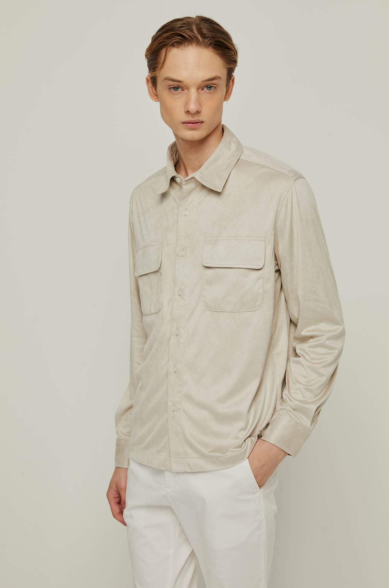 LIGHT BEIGE OVERSHIRT