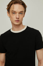 CONTRAST TRIM COTTON TEE