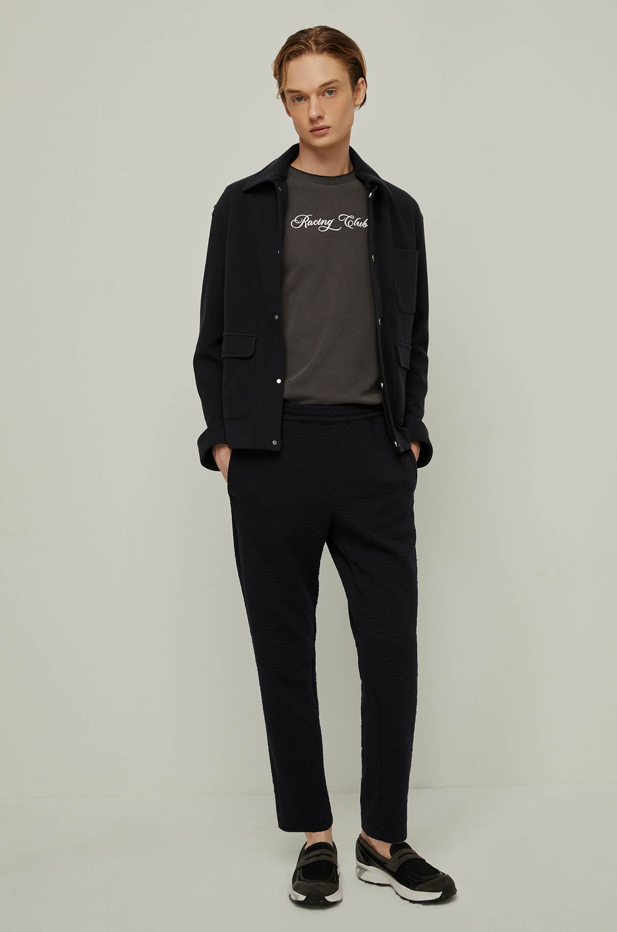 RACING CLUB EMBROIDERED GRAPHIC TEE