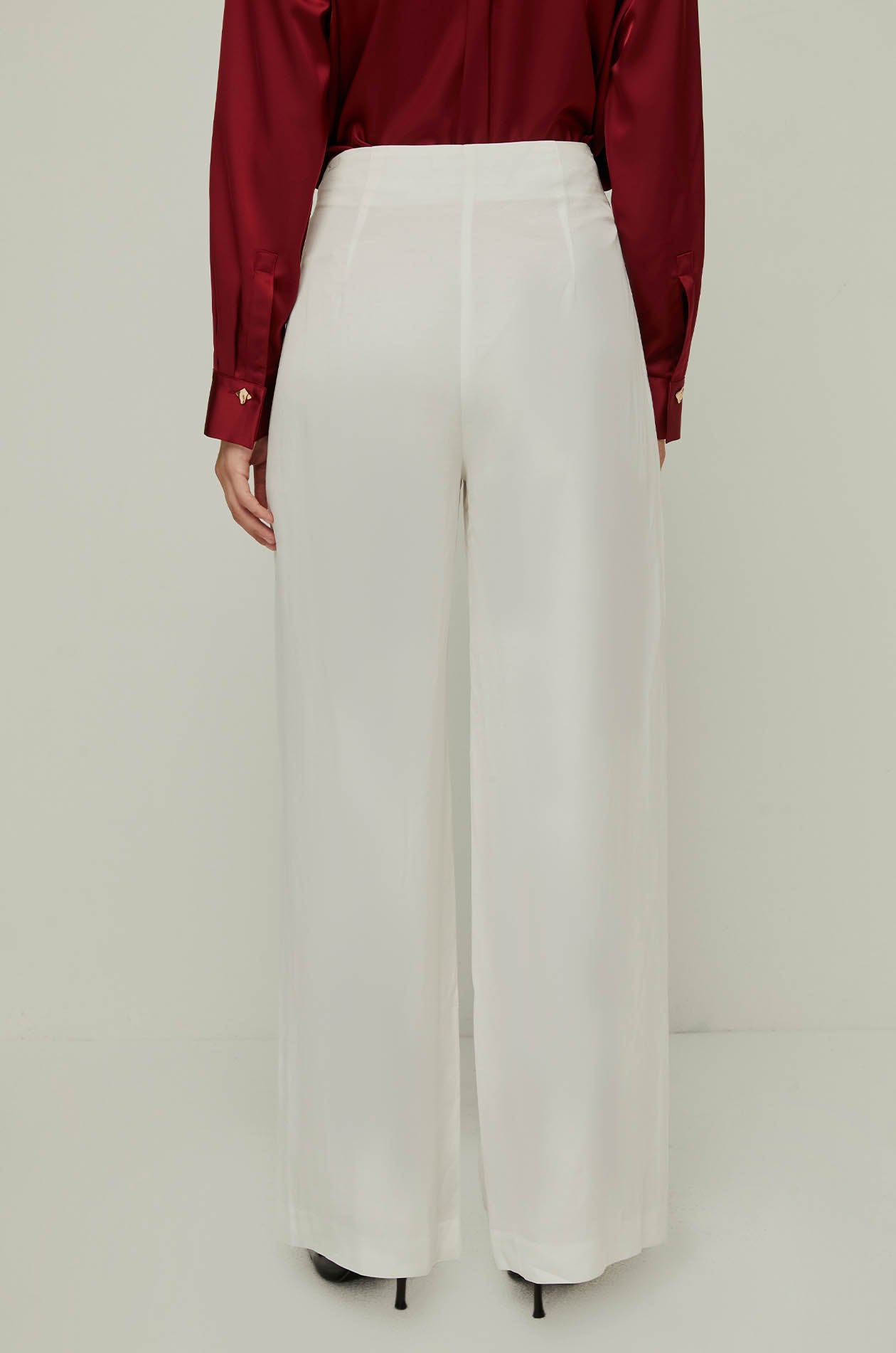CLASSIC WIDE LEG  BELTED PANTS