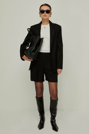 PLEATED LOGO WAIST MINI SKIRT