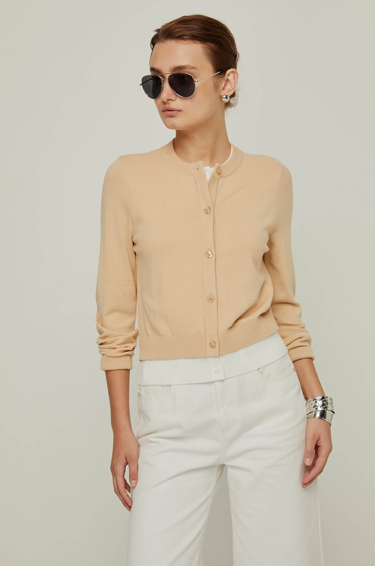 LAYERED KNIT CARDIGAN