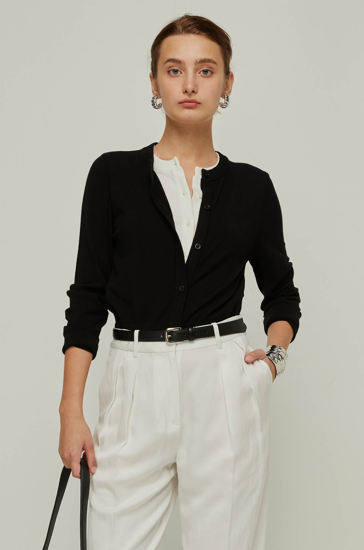 LAYERED KNIT CARDIGAN