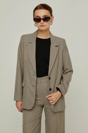 HOUNDSTOOTH TAILORED BLAZER