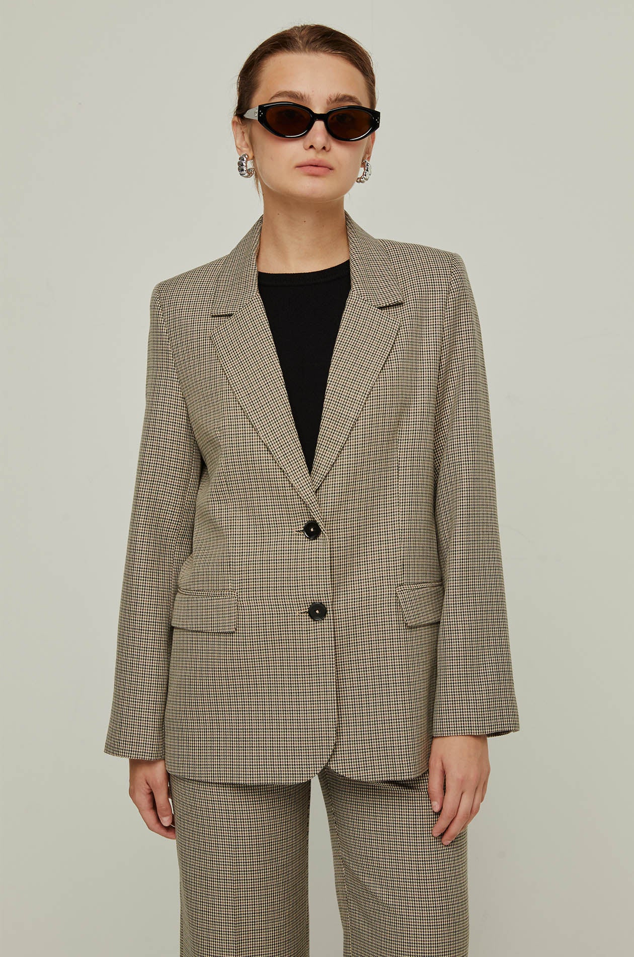 HOUNDSTOOTH TAILORED BLAZER