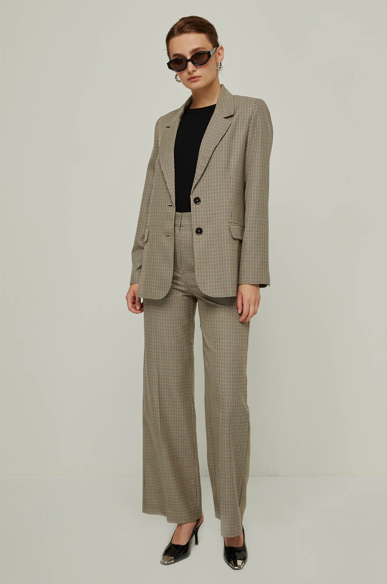 HOUNDSTOOTH TAILORED BLAZER