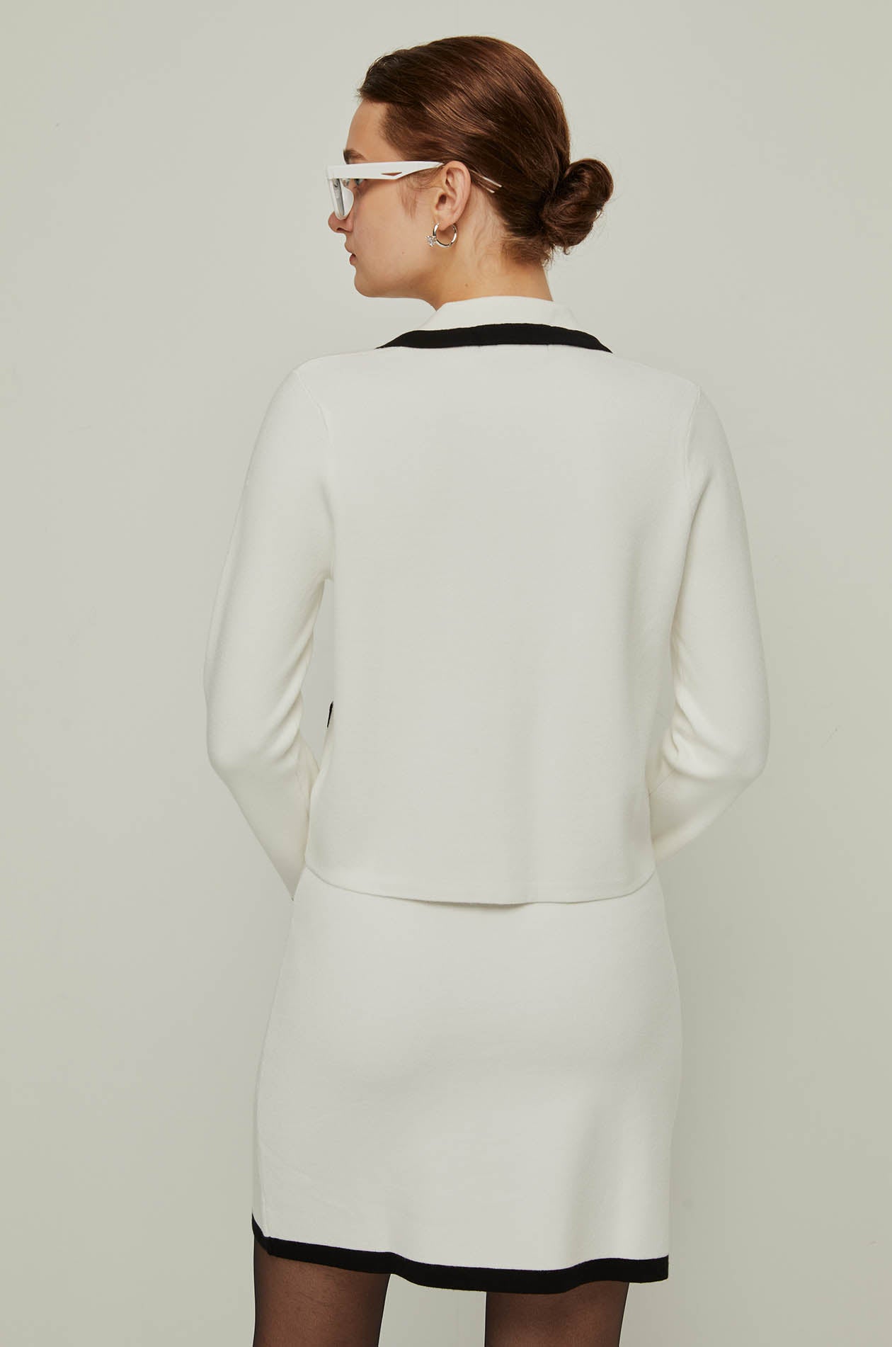 LONG SLEEVE CONTRAST TRIM JACKET