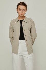 SUEDE BUTTONED JACKET