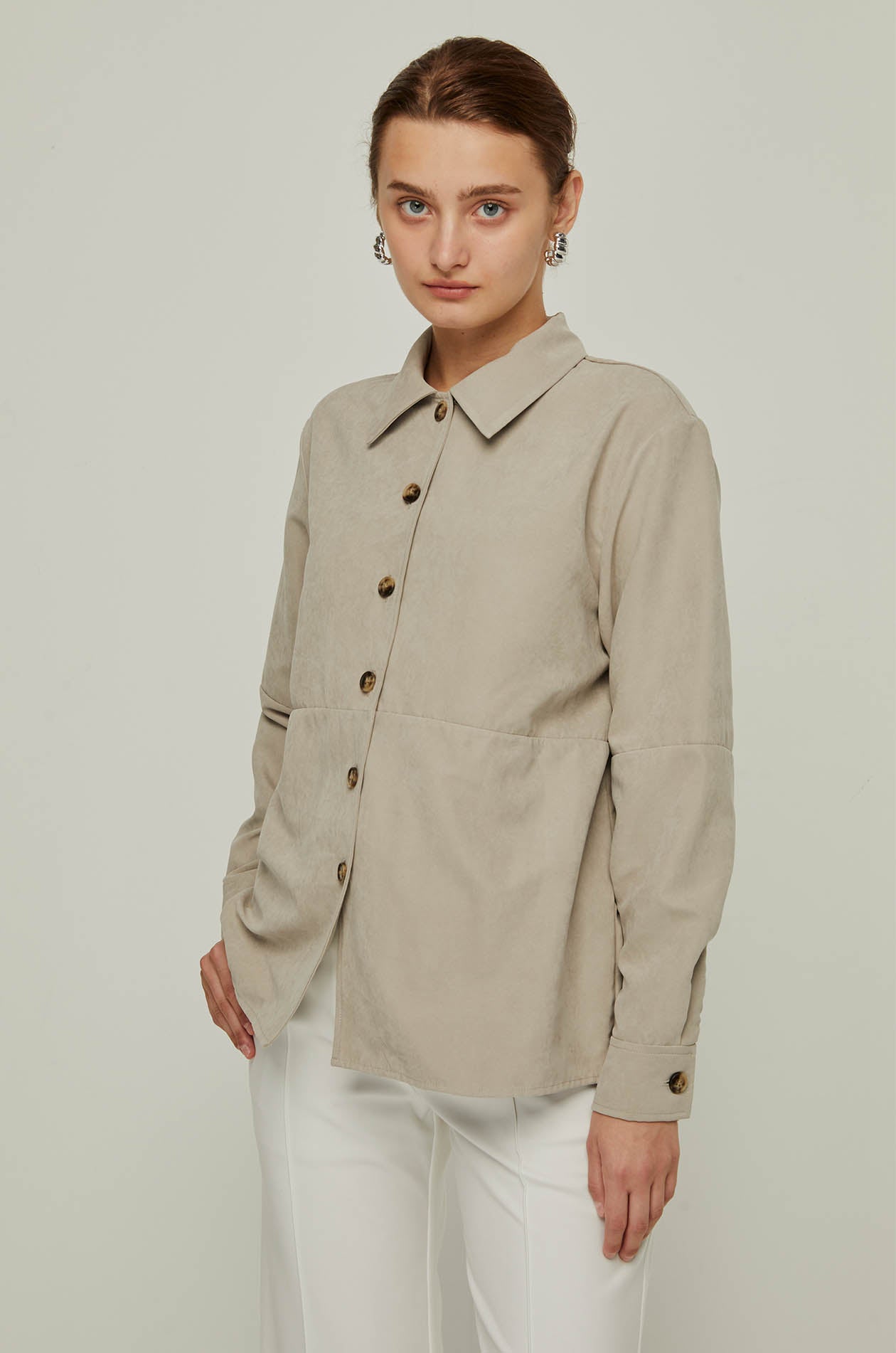 SUEDE BUTTONED JACKET