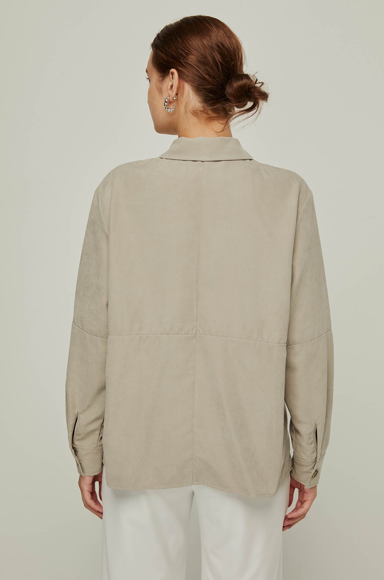 SUEDE BUTTONED JACKET