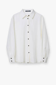 LONG SLEEVE SHIRT WITH BACK LOGO PLEAT