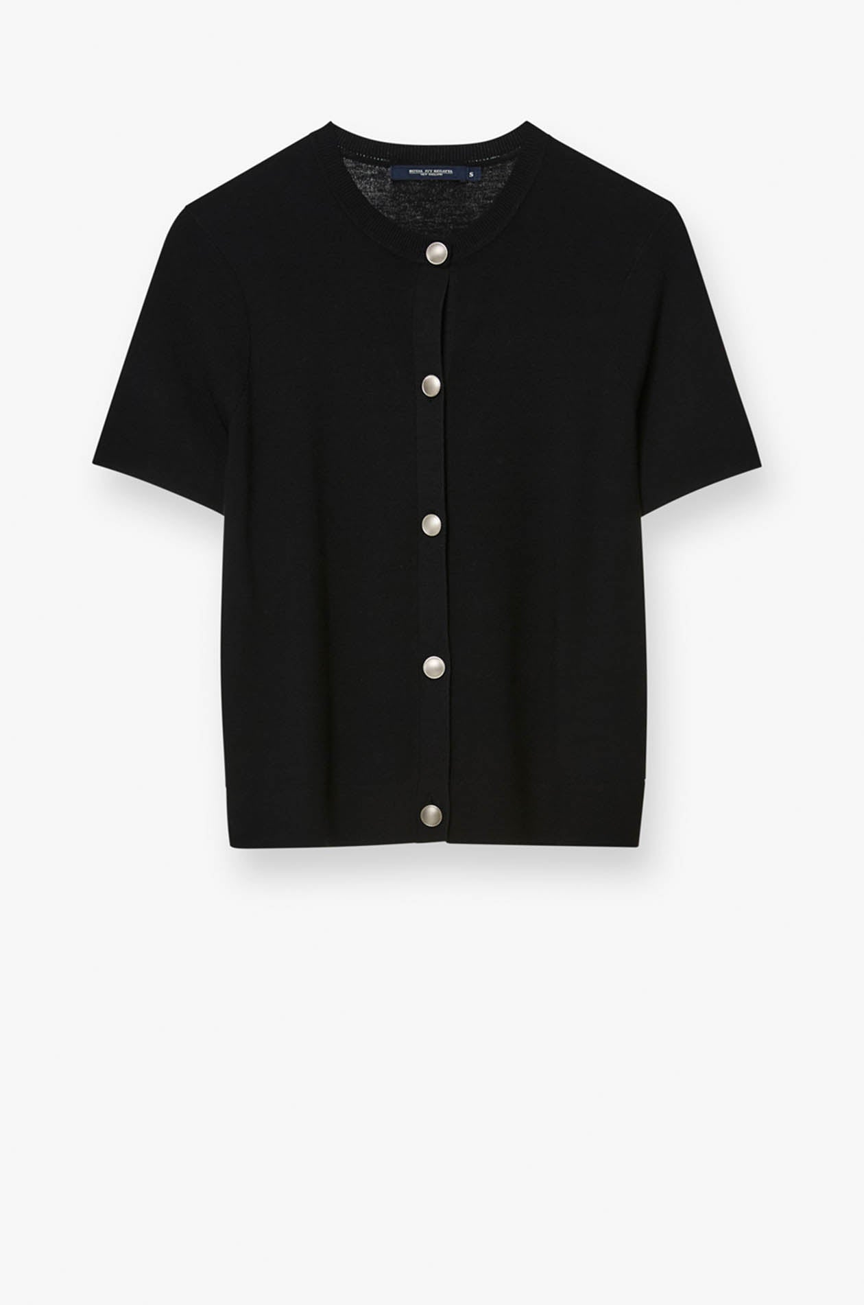 ROUND NECK BUTTON-UP TOP