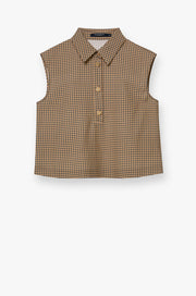 SLEEVELESS POLO TOP