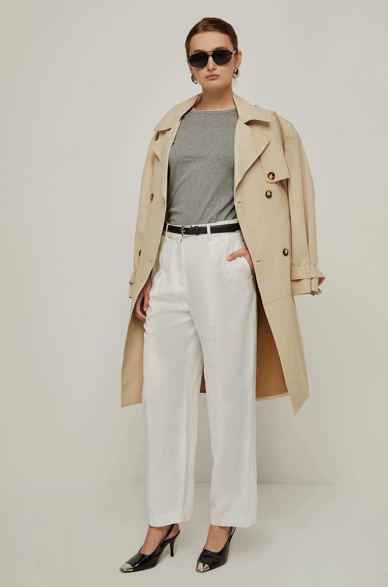 CONTRAST LAYERED TRIM BABY TEE