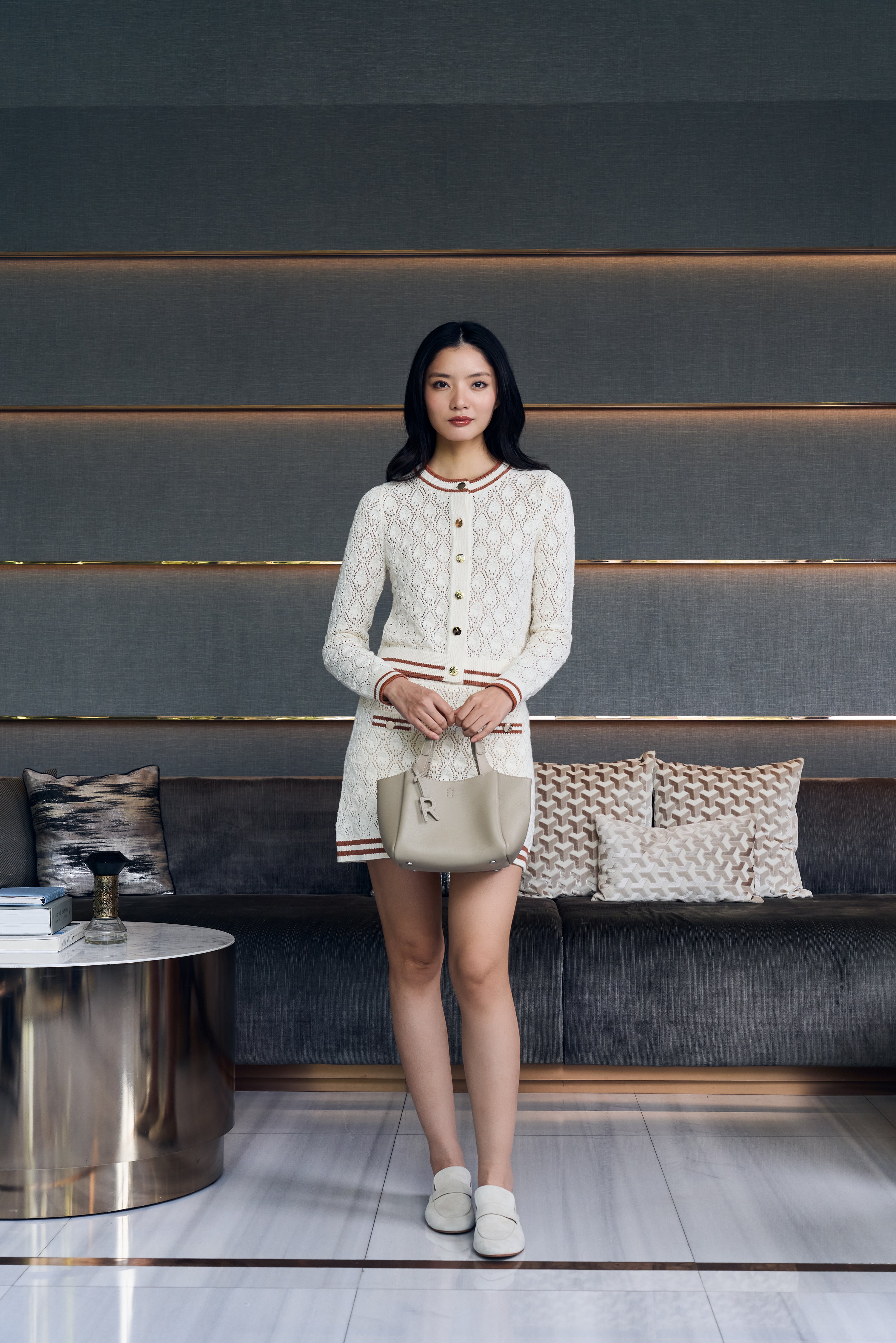 KNIT CARDIGAN WITH GOLDEN BUTTONS