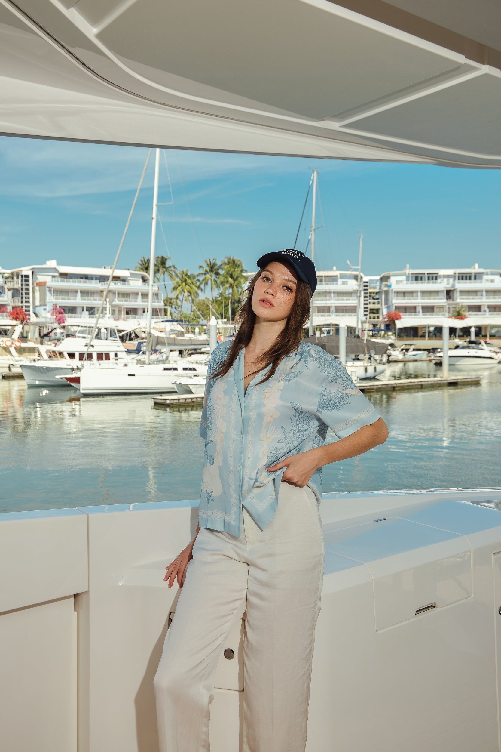 COASTAL PRINT CAMP COLLAR SHIRT