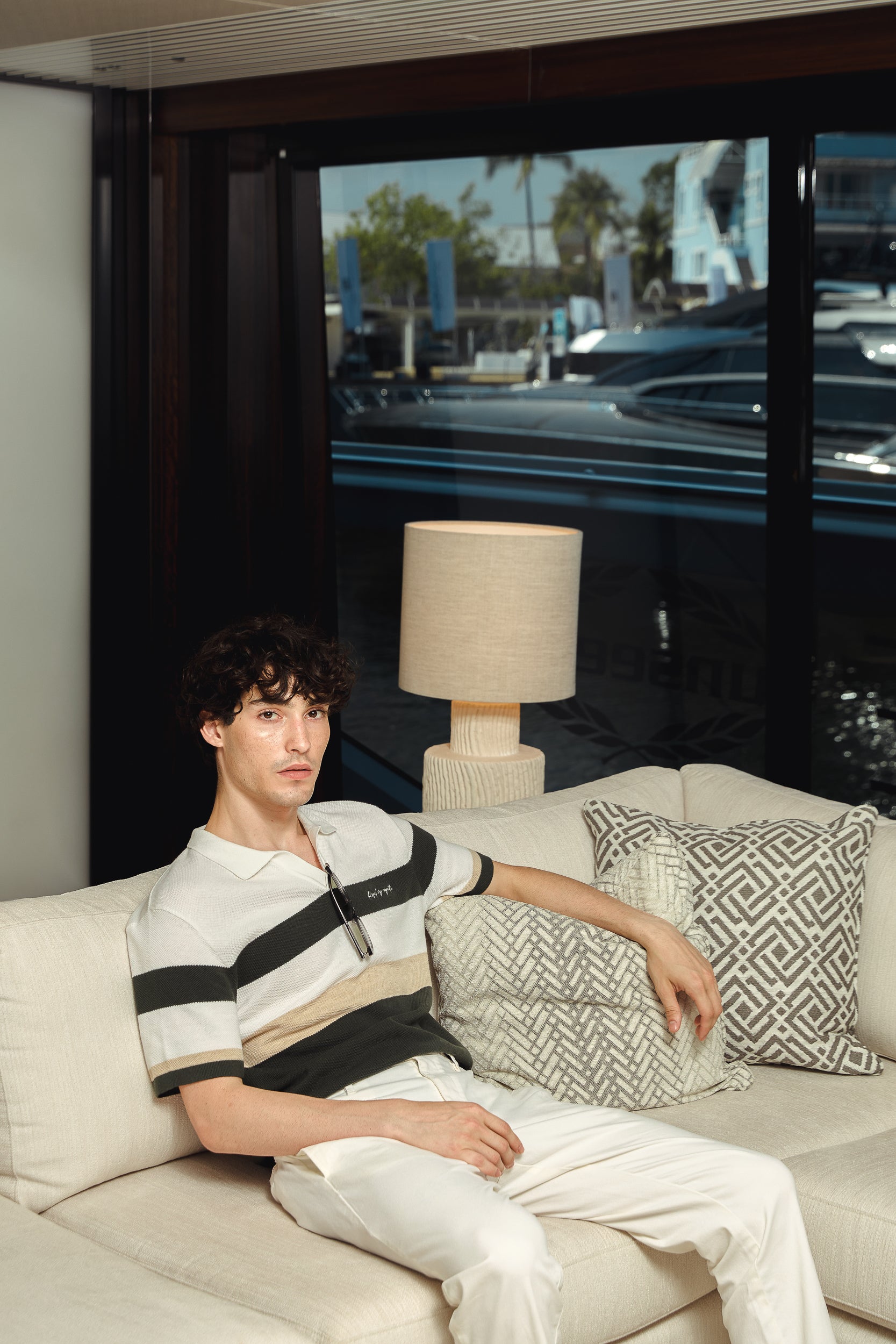 COLOUR BLOCK PIQUE KNIT POLO