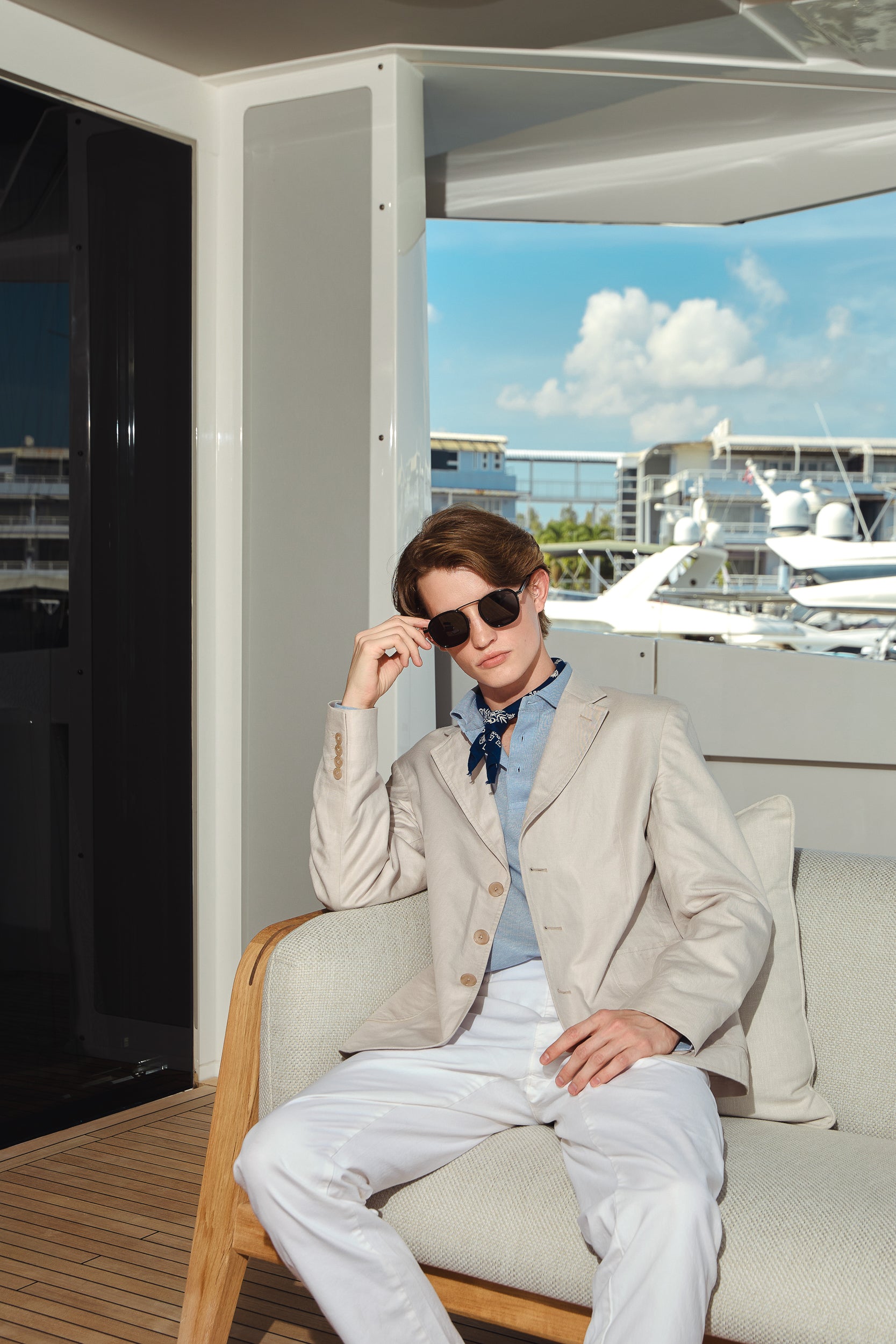 LIGHT GREY LINEN BLAZER