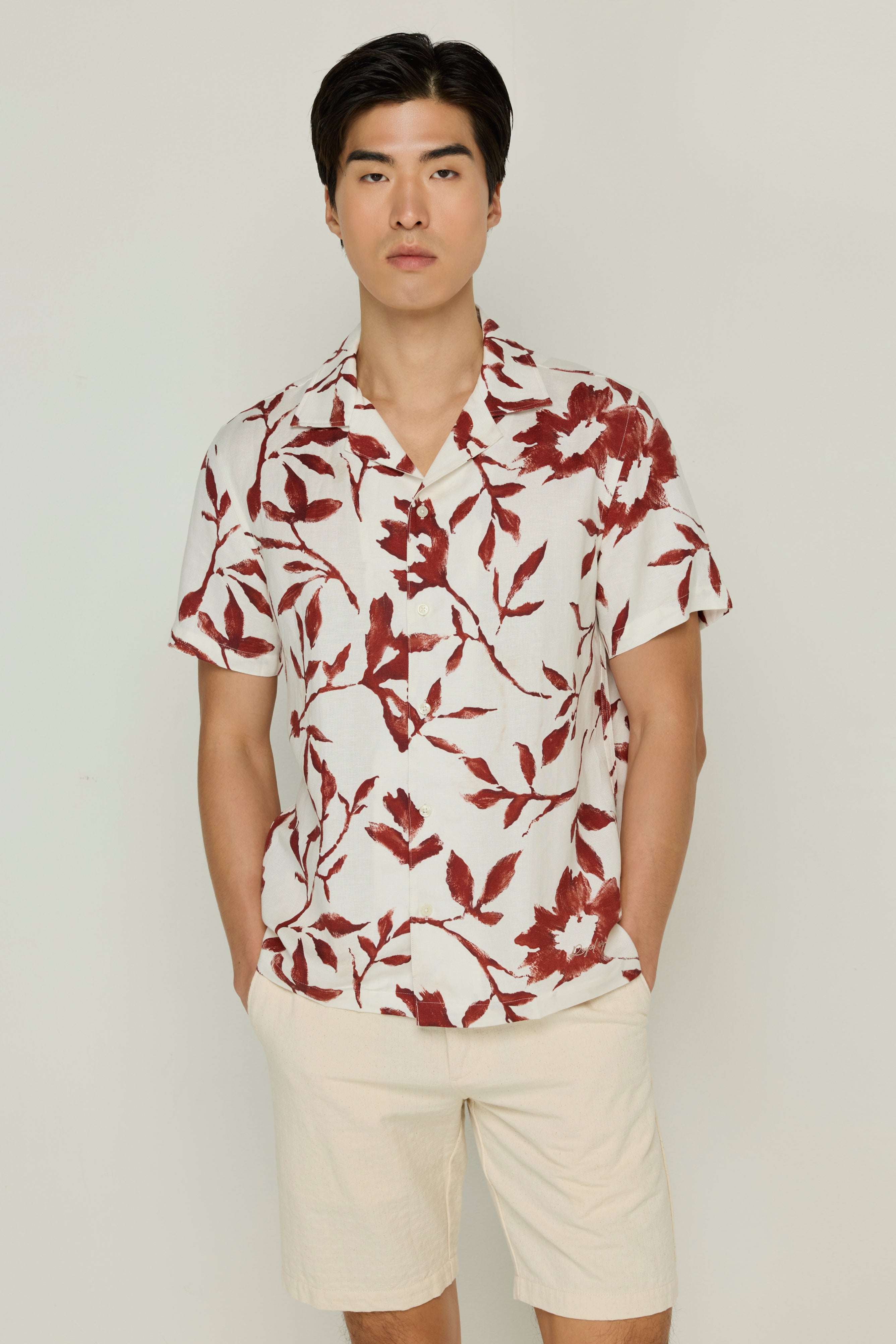 COTTON PRINTED FLOWER SHIRT