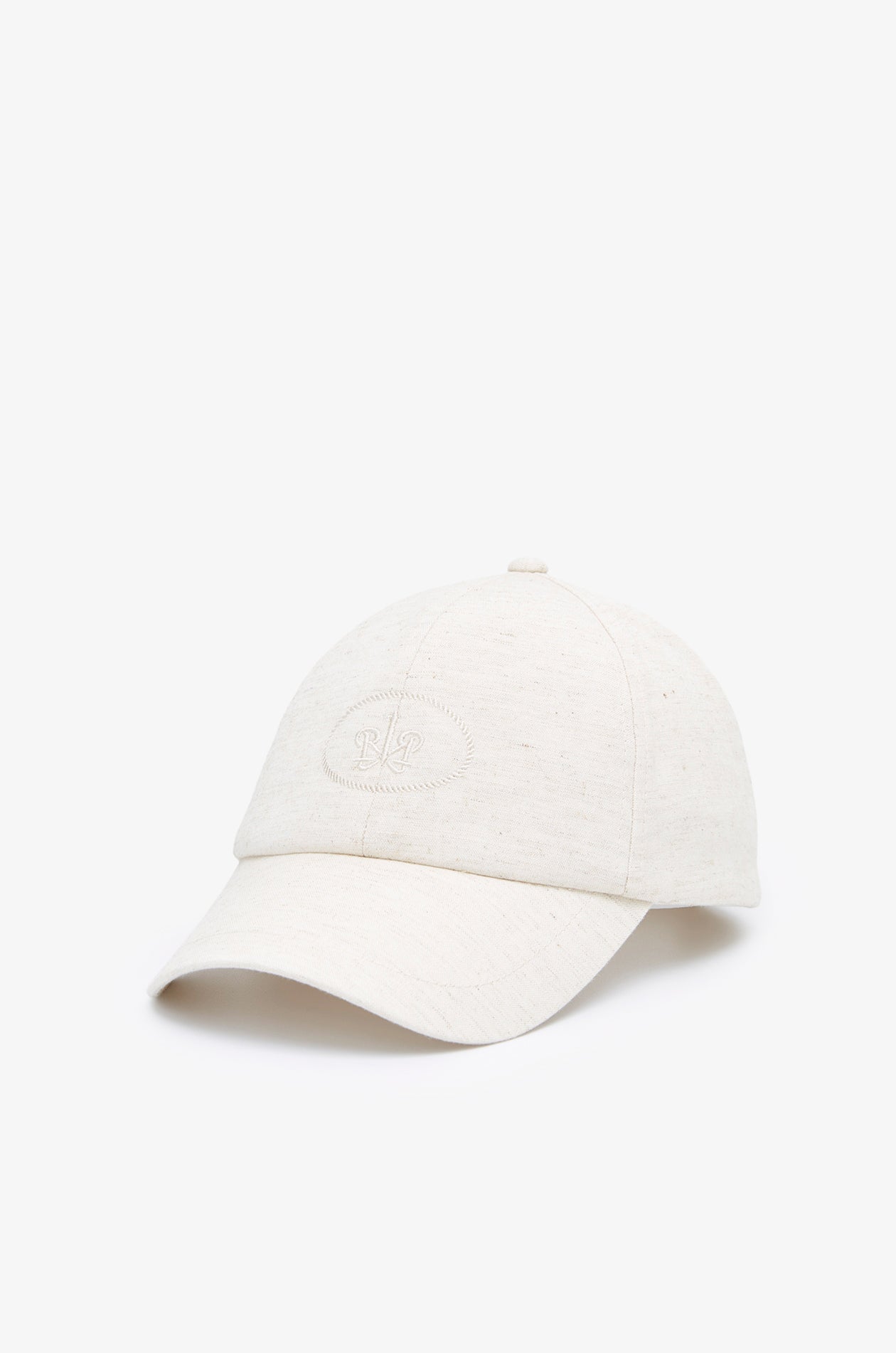 EMBROIDERY LOGO LINEN CAP