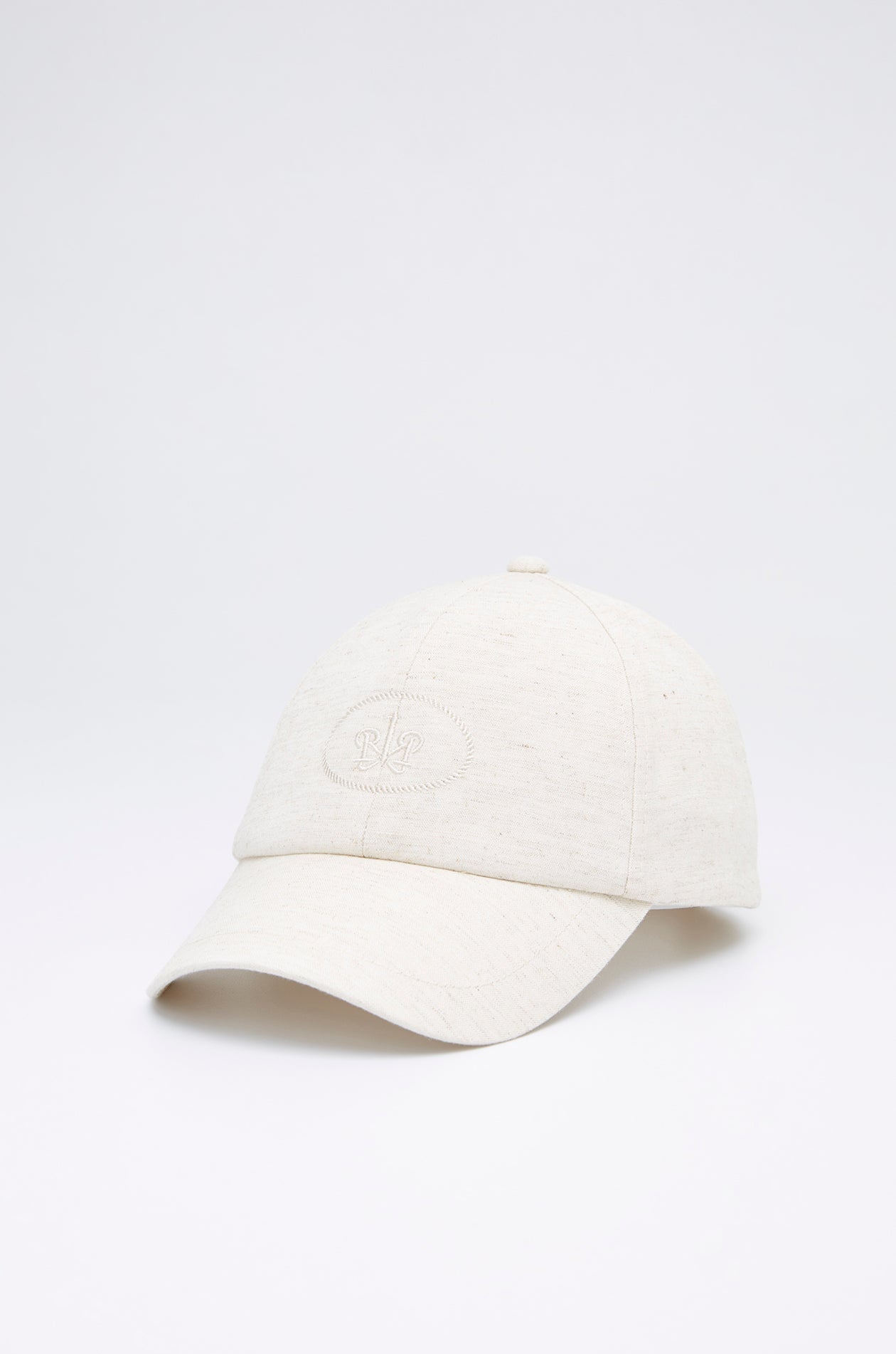 EMBROIDERY LOGO LINEN CAP