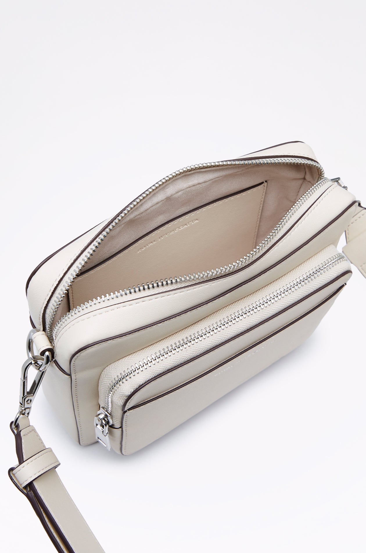 DEBOSSED LOGO ZIPPER CROSSBODY BAG