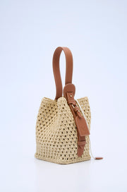 RAFFIA BUCKET BAG