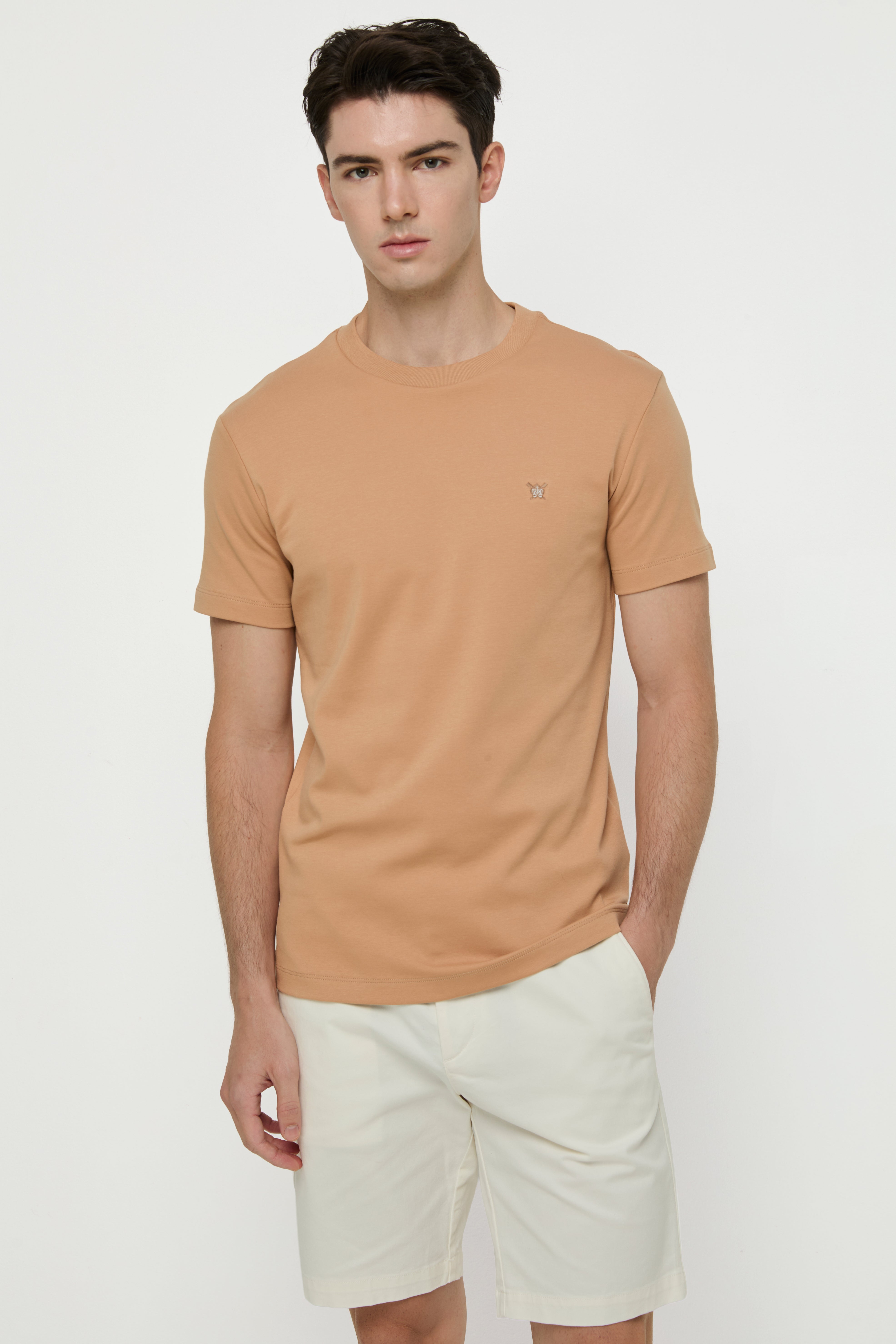 ROUND NECK COTTON JERSEY TEE