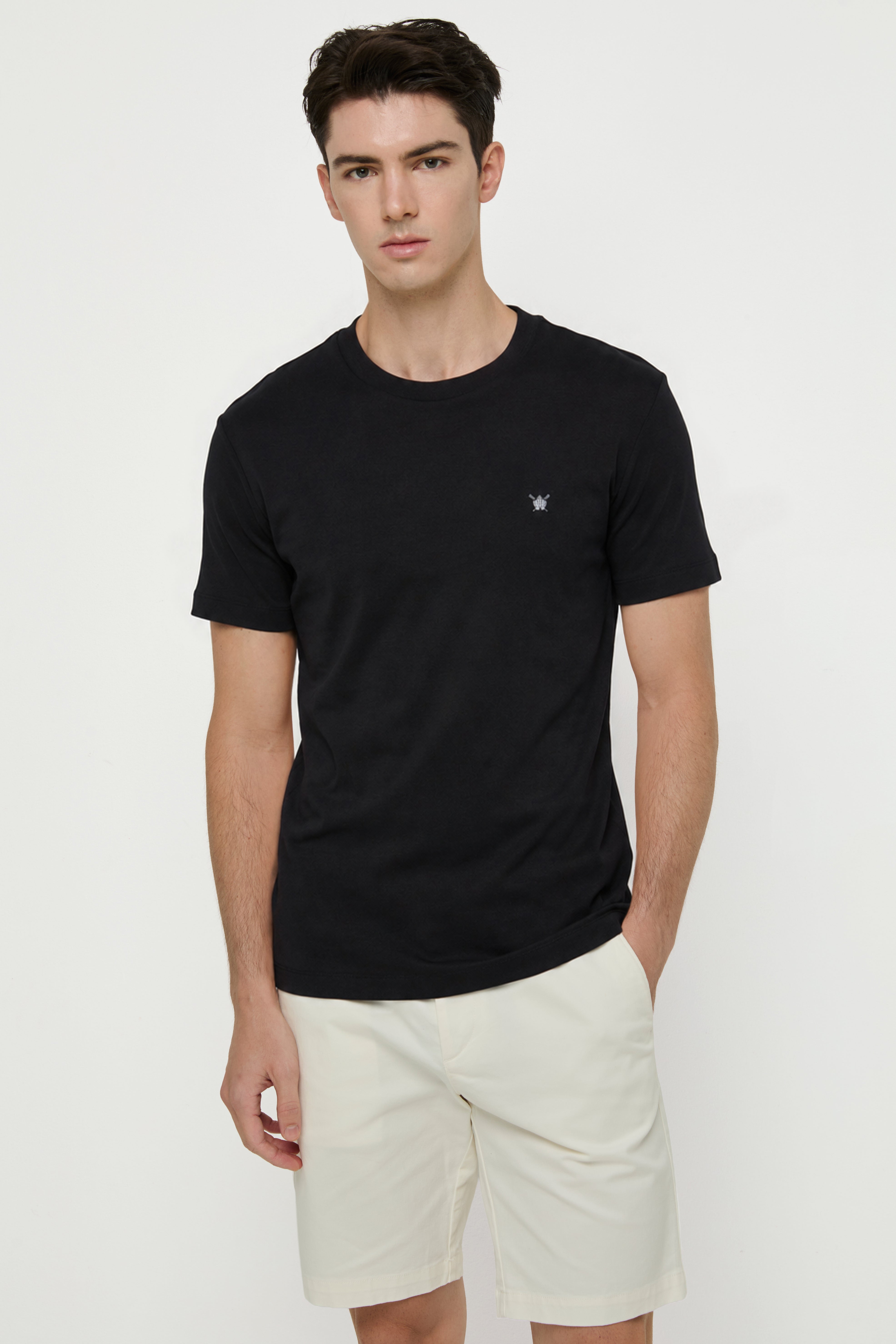 ROUND NECK COTTON JERSEY TEE