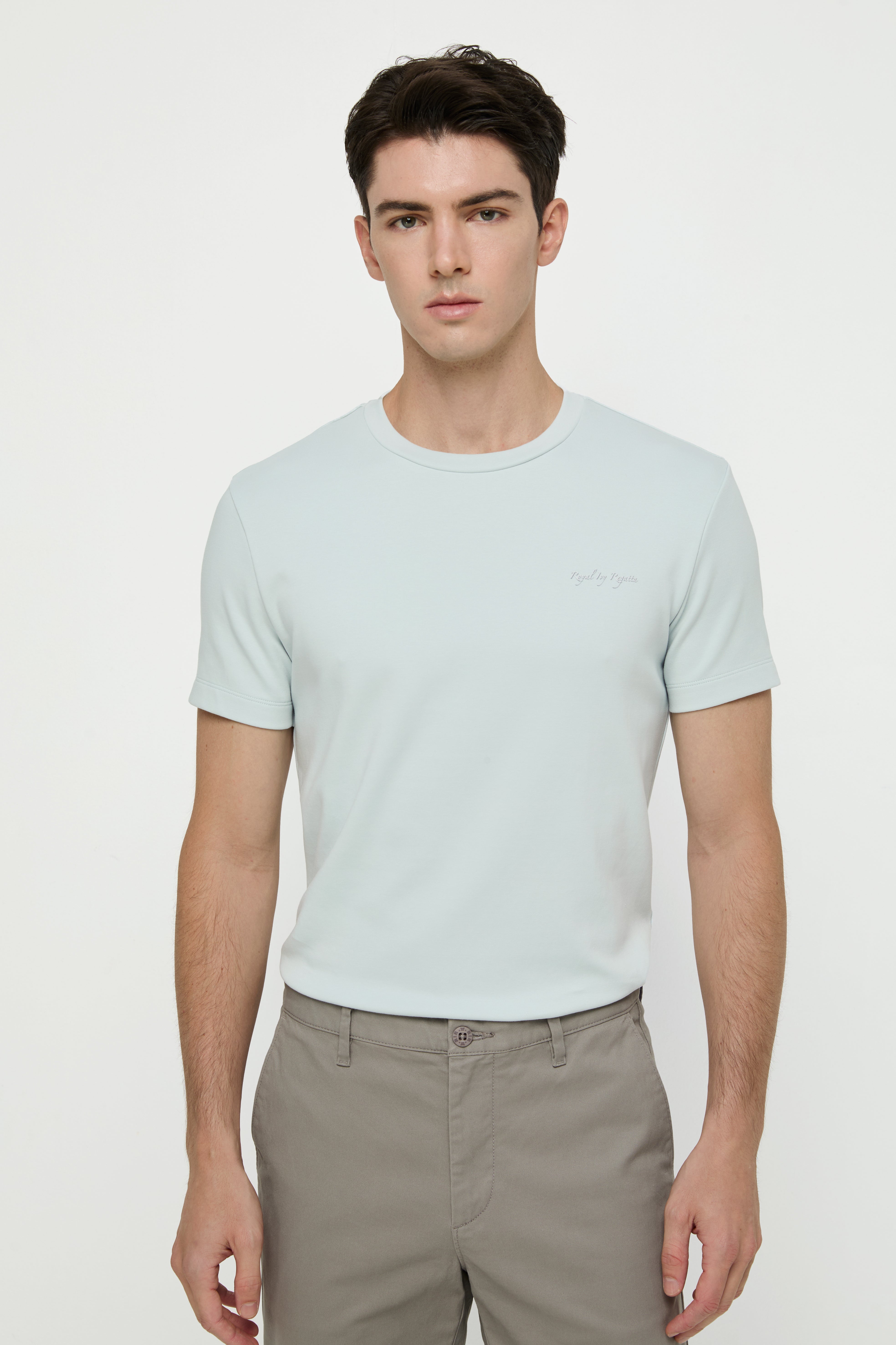 ROUND NECK LOGO EMBROIDERED TEE