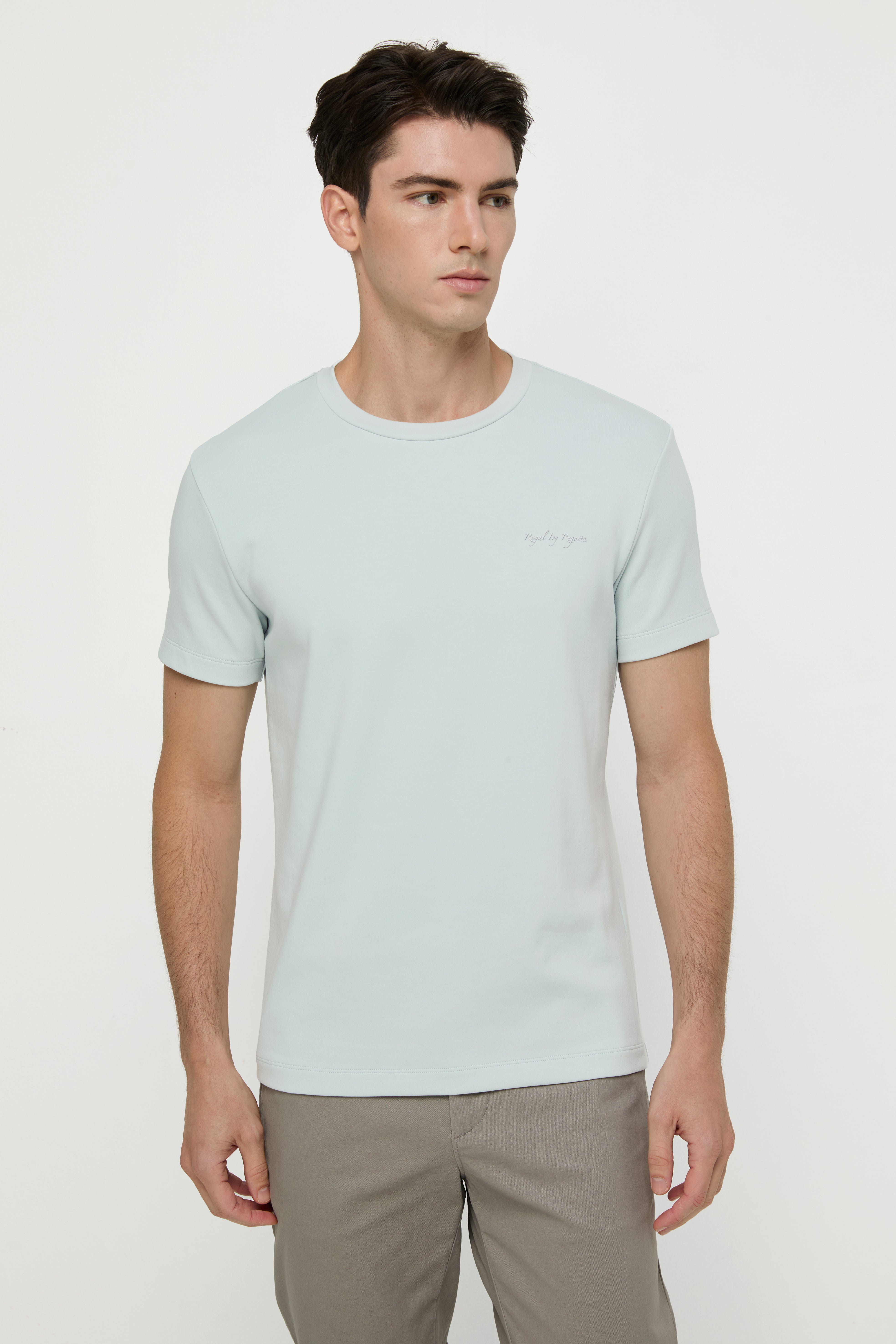 ROUND NECK LOGO EMBROIDERED TEE