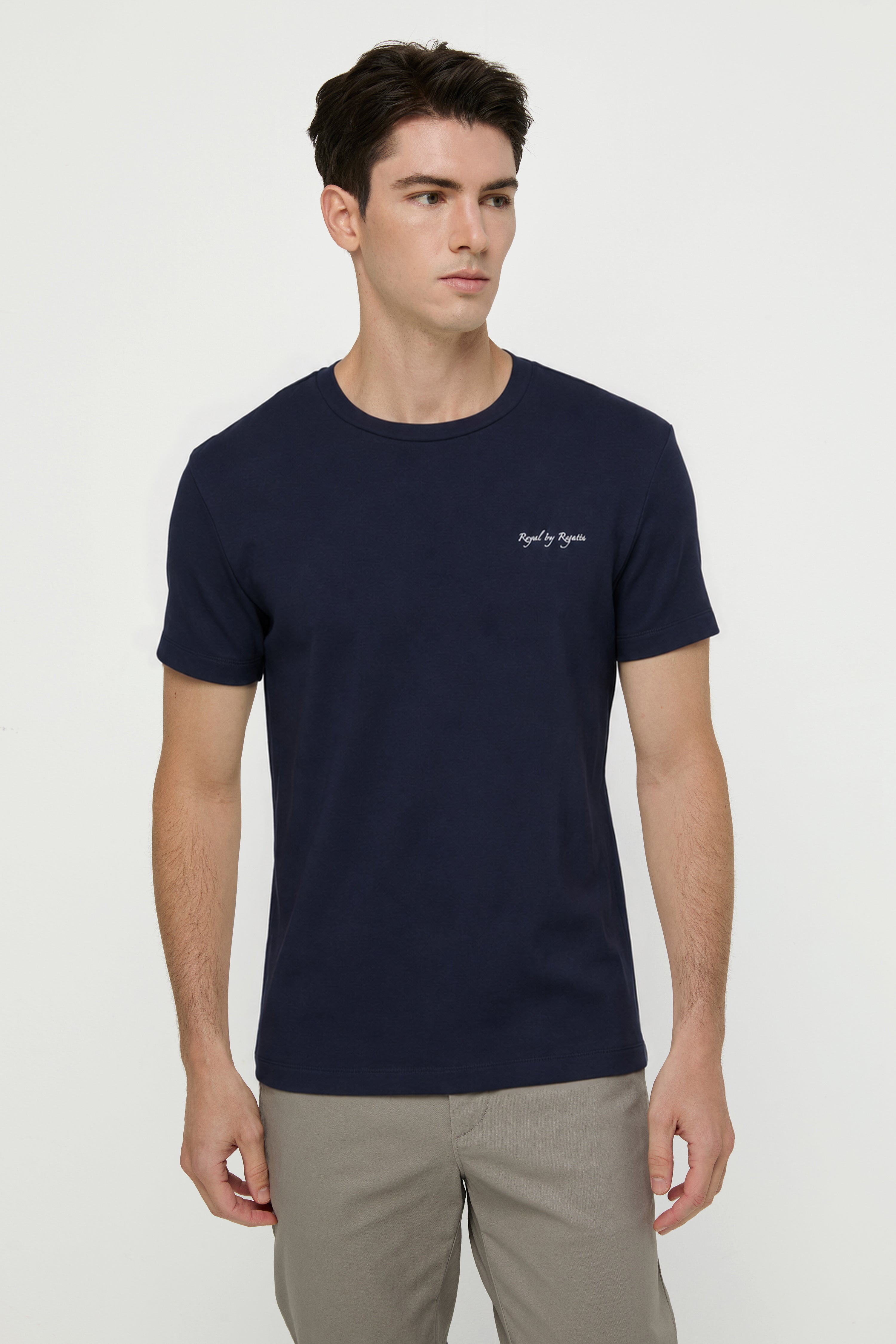 ROUND NECK LOGO EMBROIDERED TEE