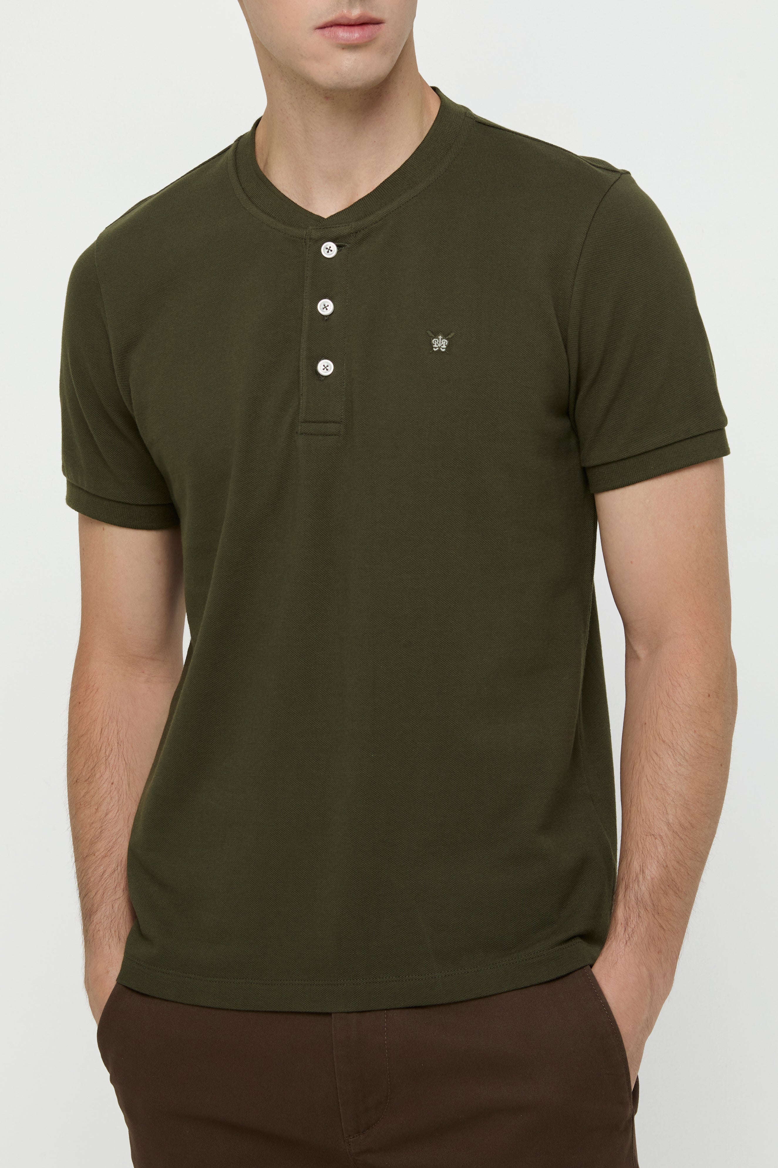 PIQUE HENLEY TEE