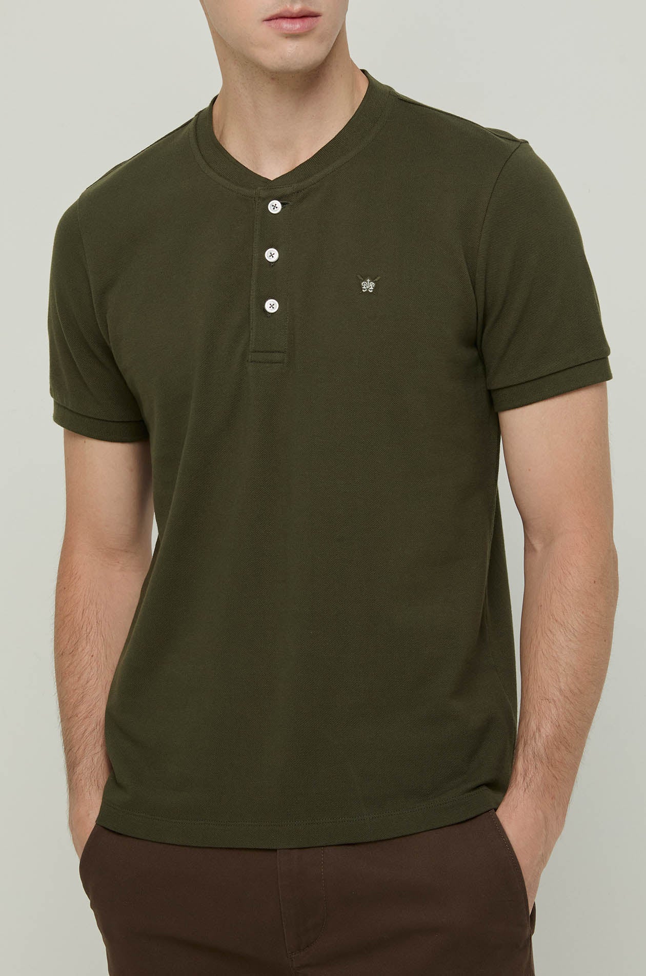 PIQUE HENLEY TEE