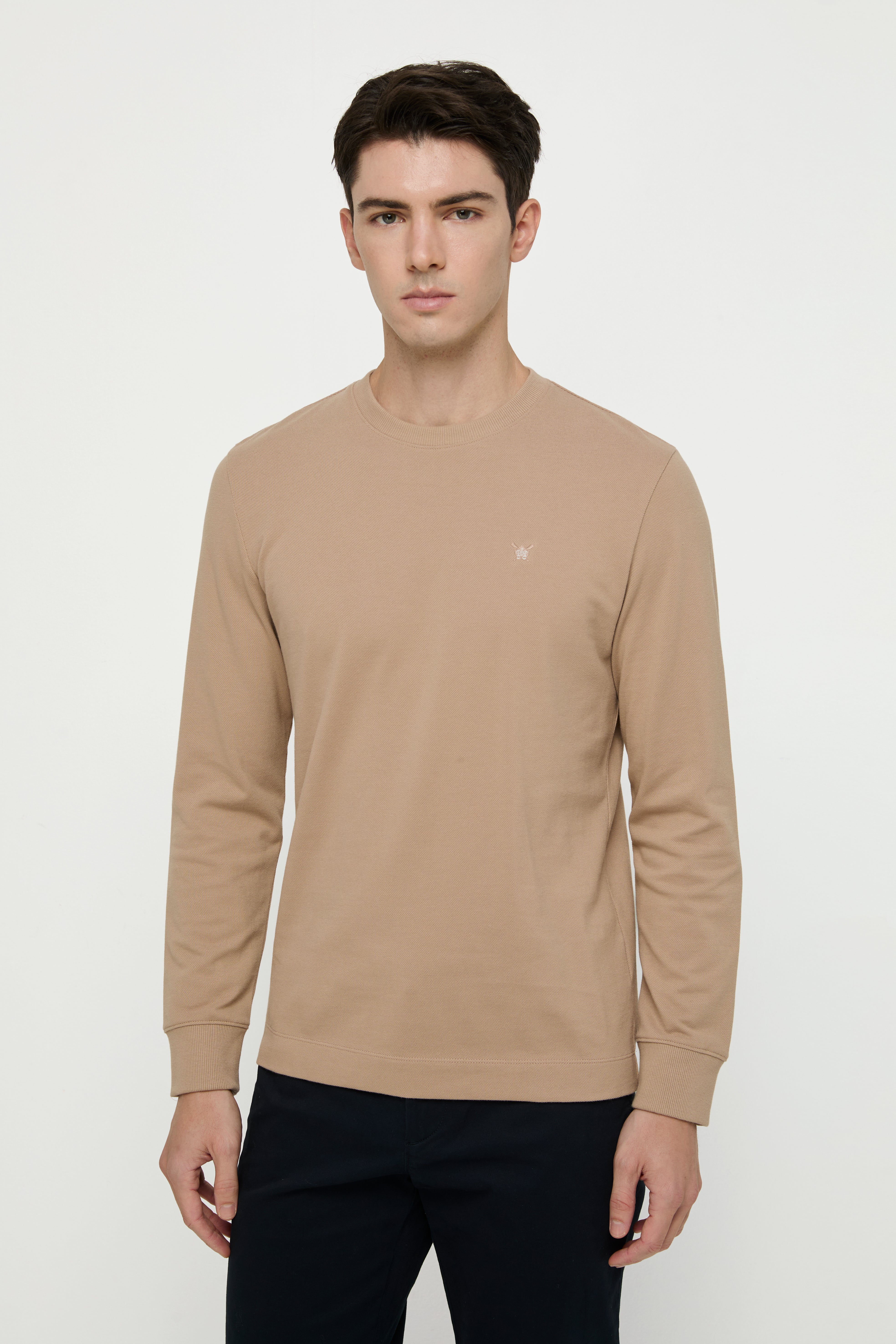 PIQUE LONG SLEEVE TEE