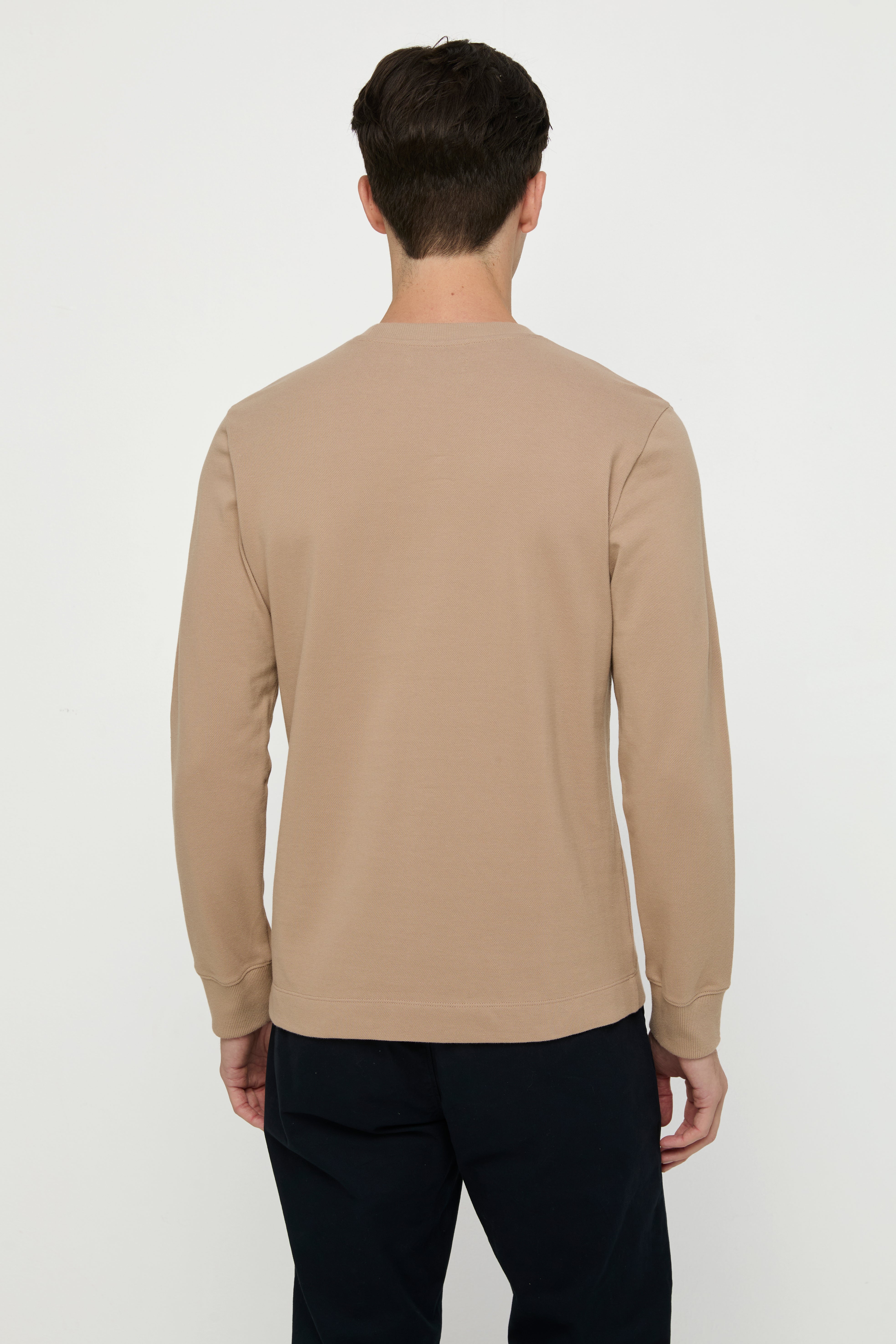 PIQUE LONG SLEEVE TEE
