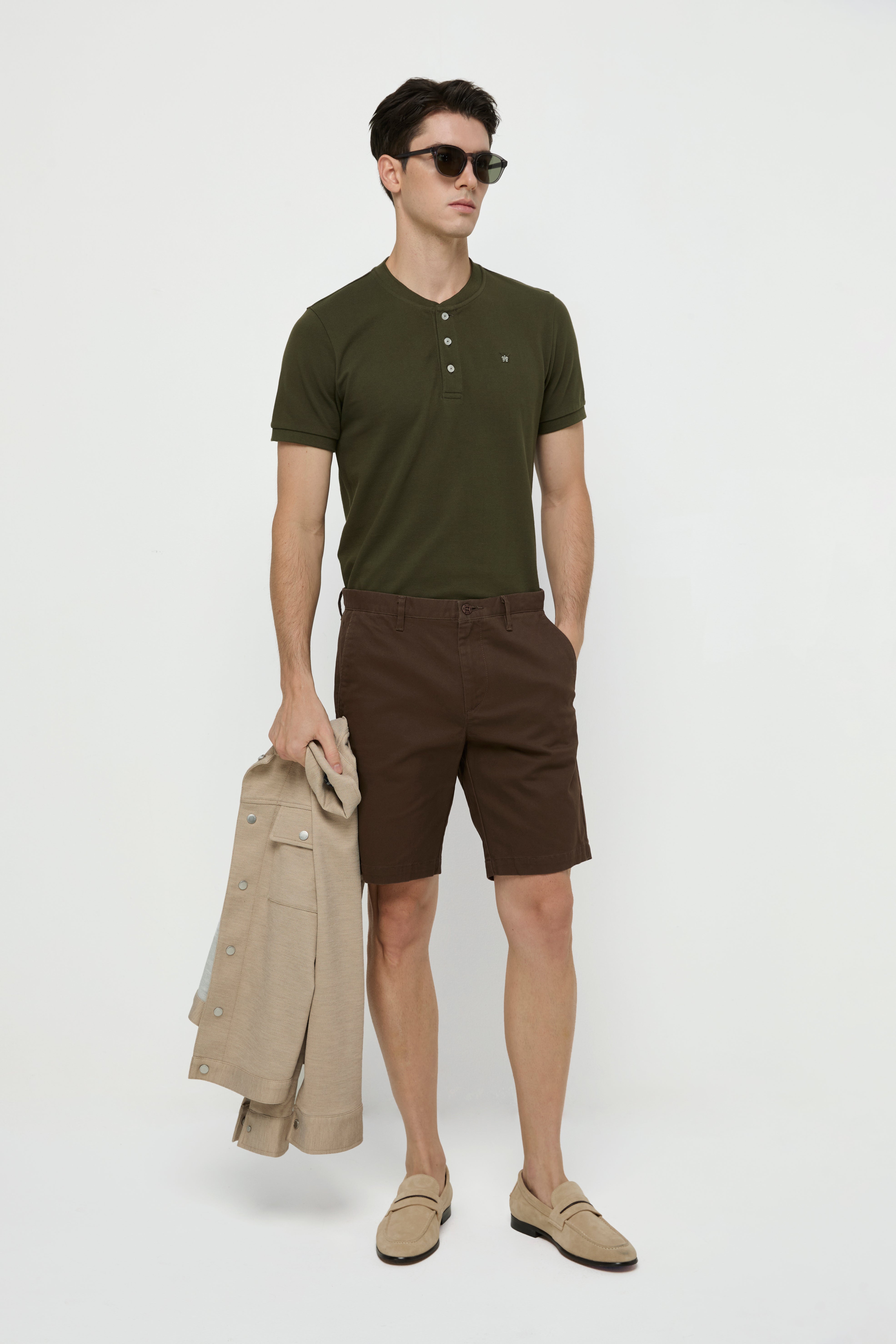 PIPING WAIST CHINO SHORTS