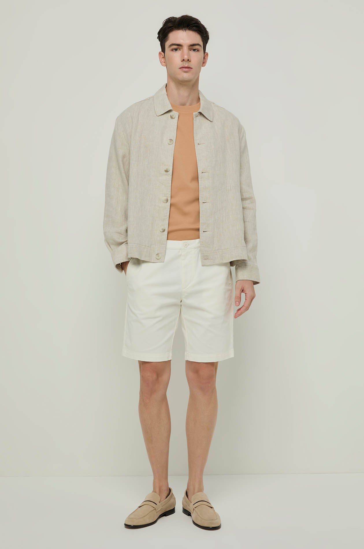 PIPING WAIST CHINO SHORTS