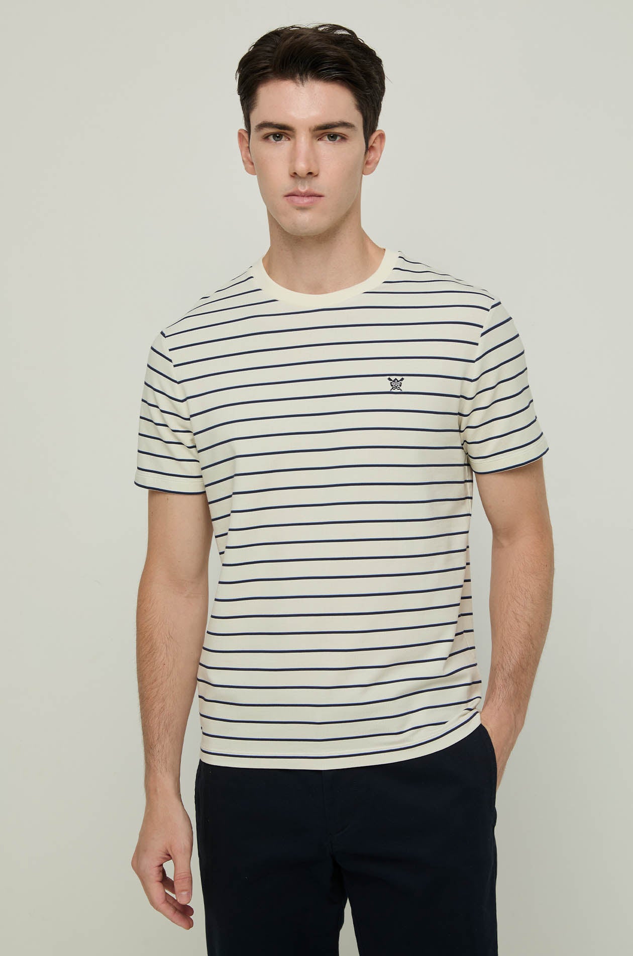 STRIPED COTTON TEE