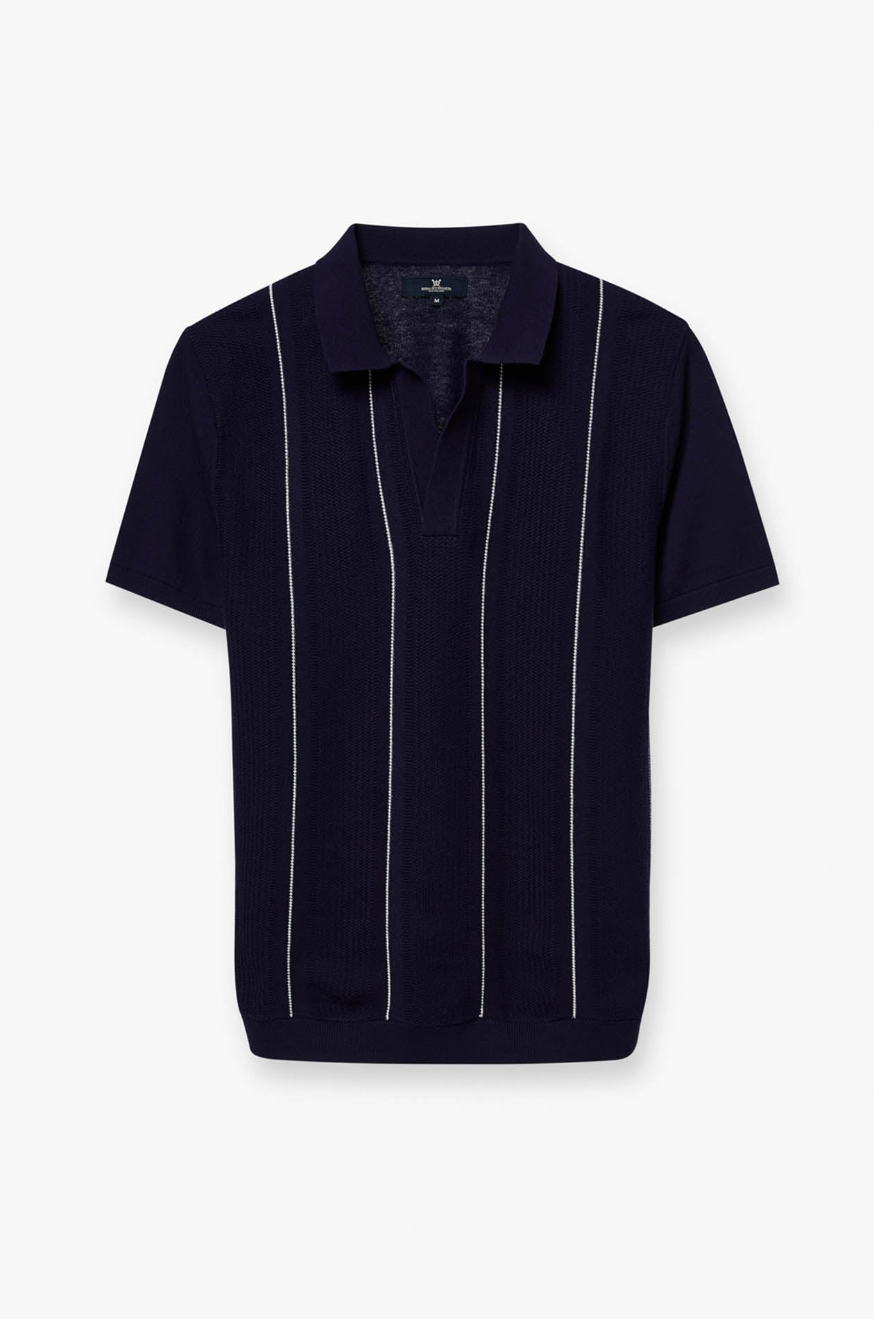 STRIPED KNIT POLO SHIRT