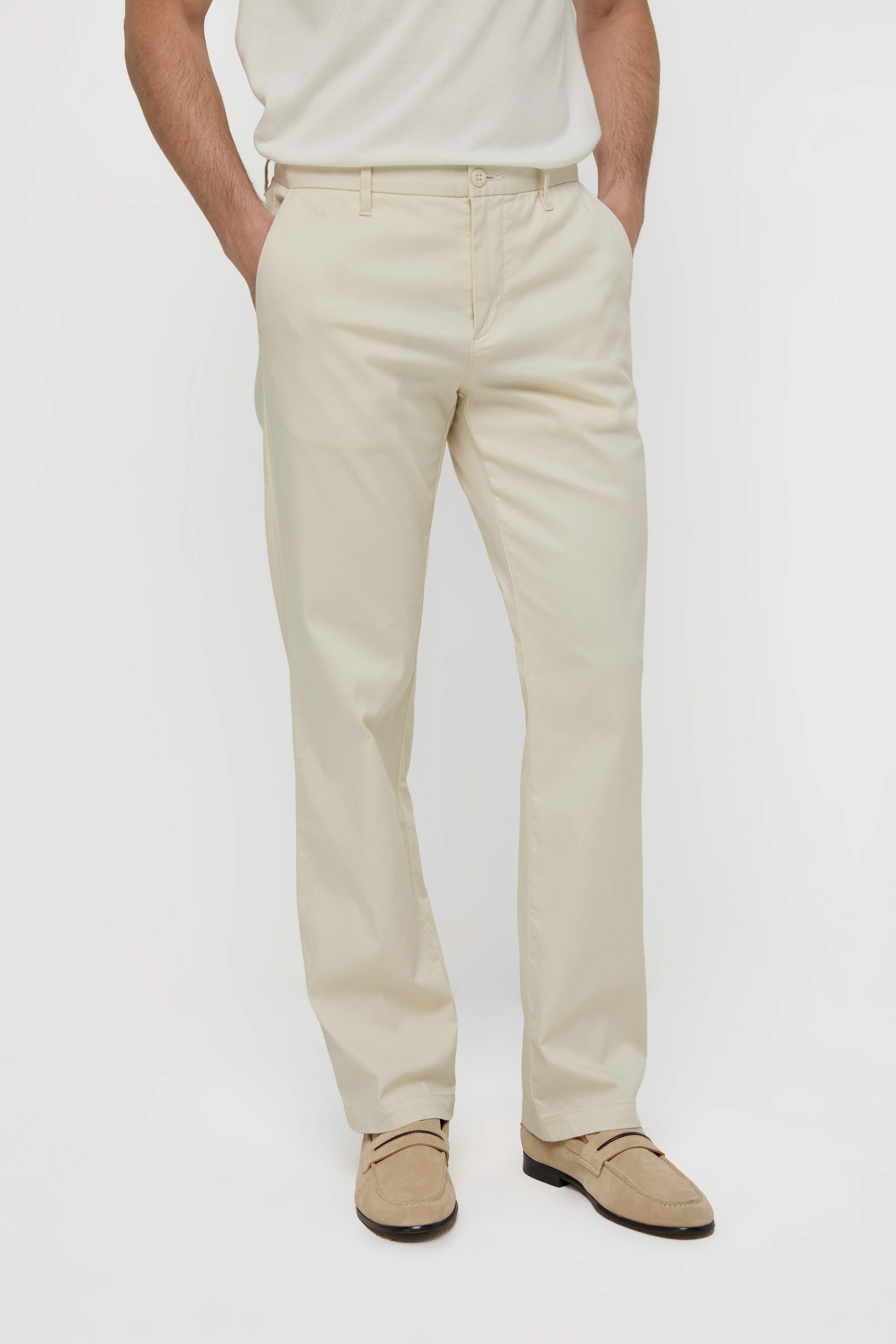COTTON DOBBY CHINO PANTS
