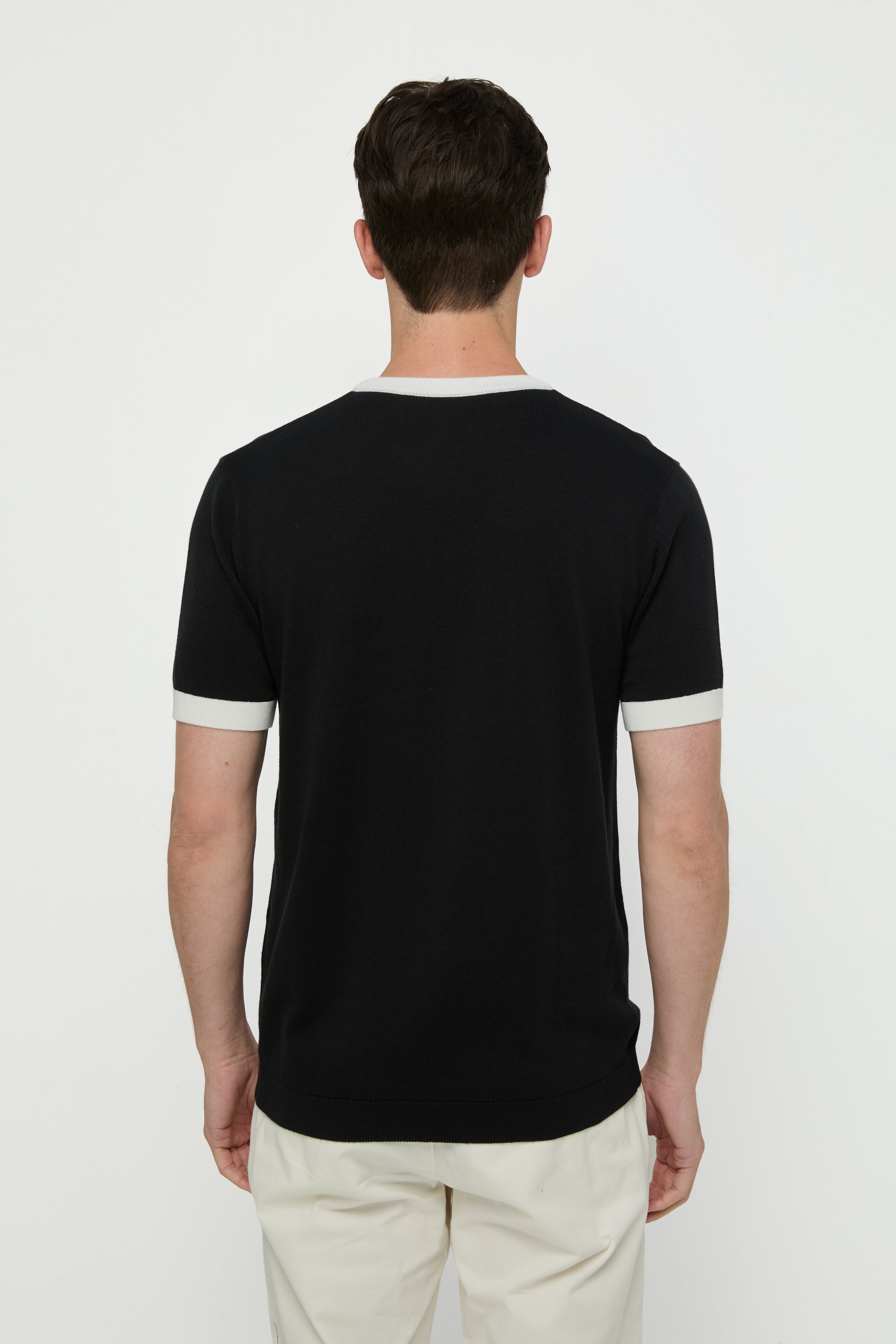 KNITTED BORDER STRIPE T-SHIRTS
