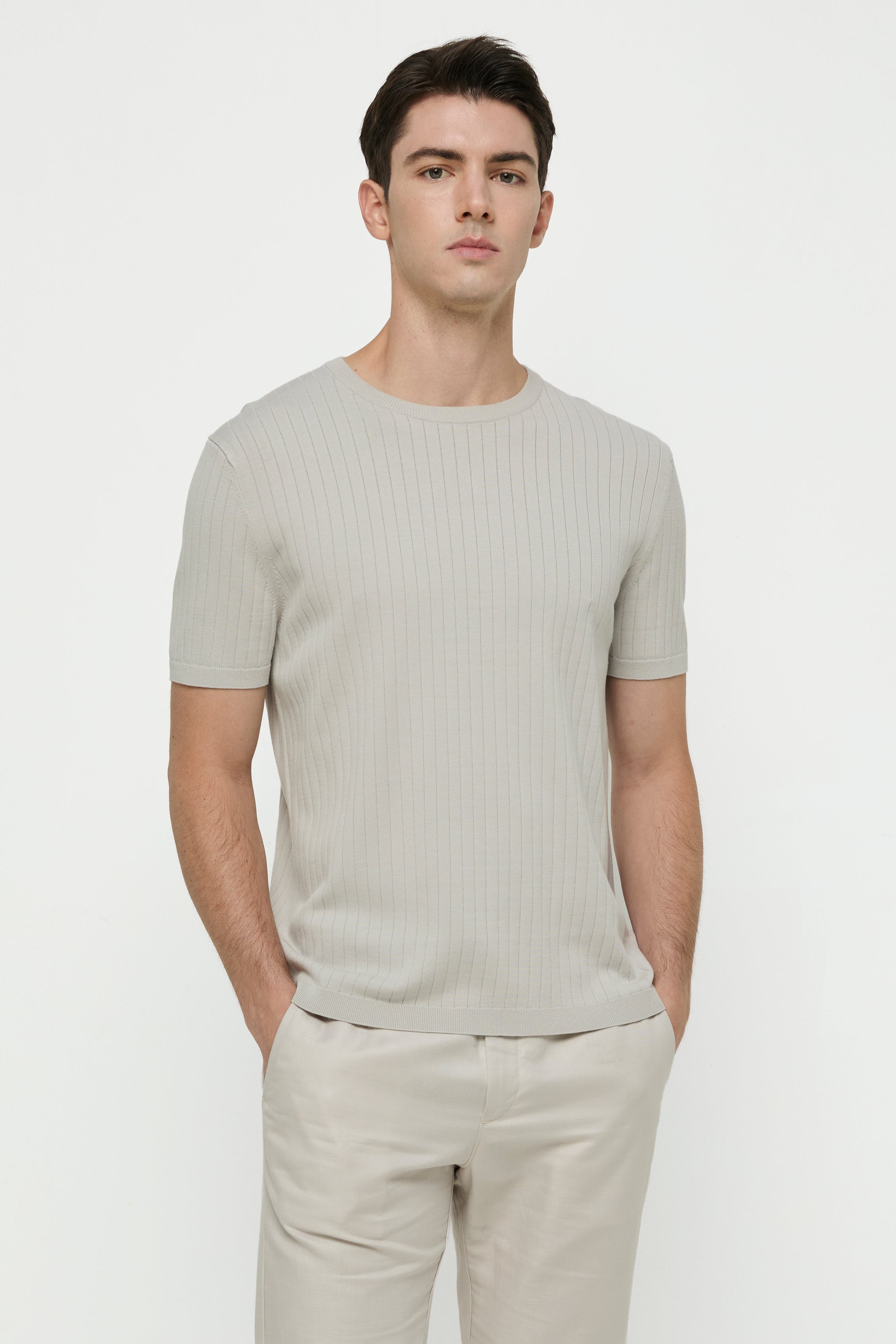 KNITTED SHORT-SLEEVE TEE
