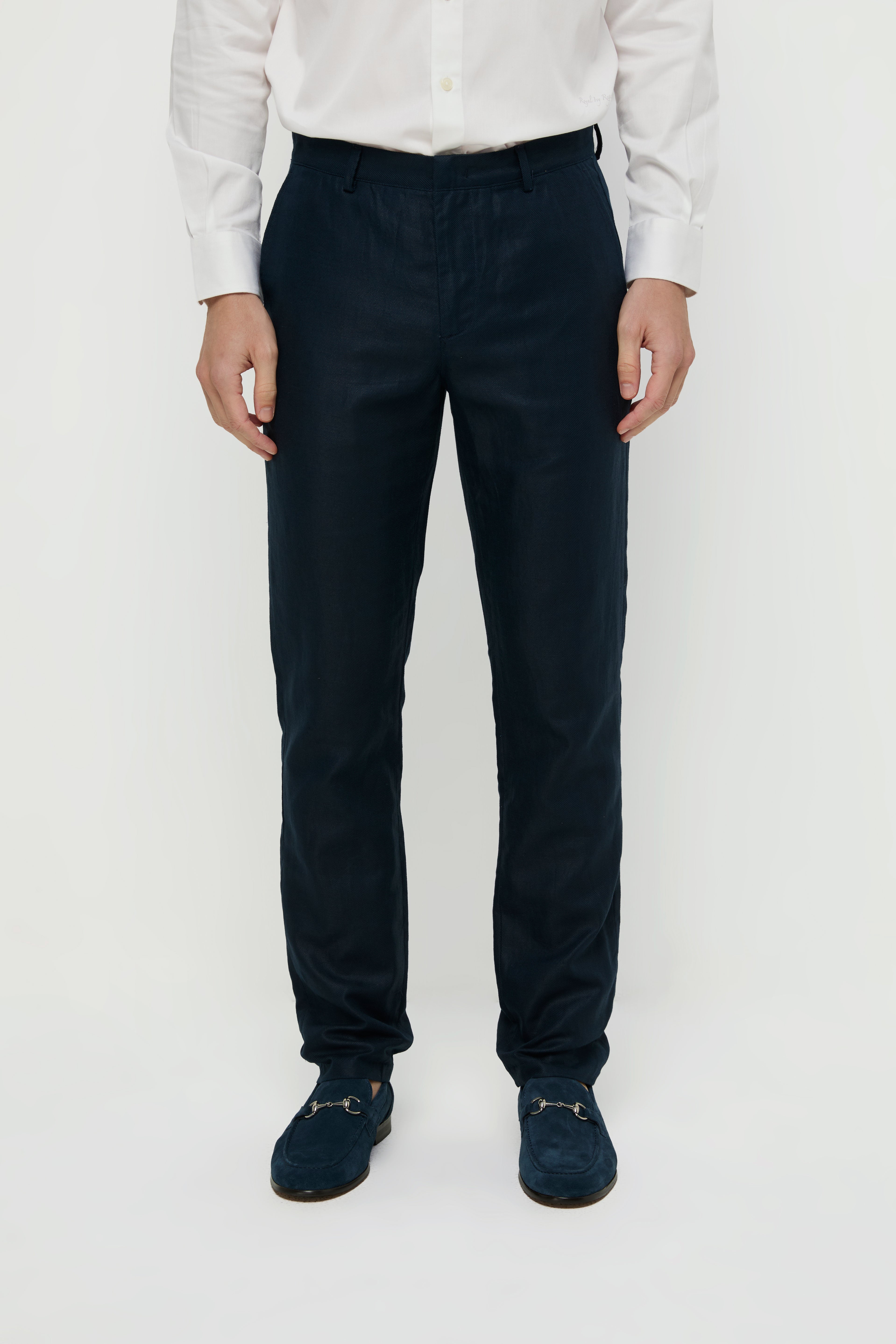NAVY LINEN PANTS
