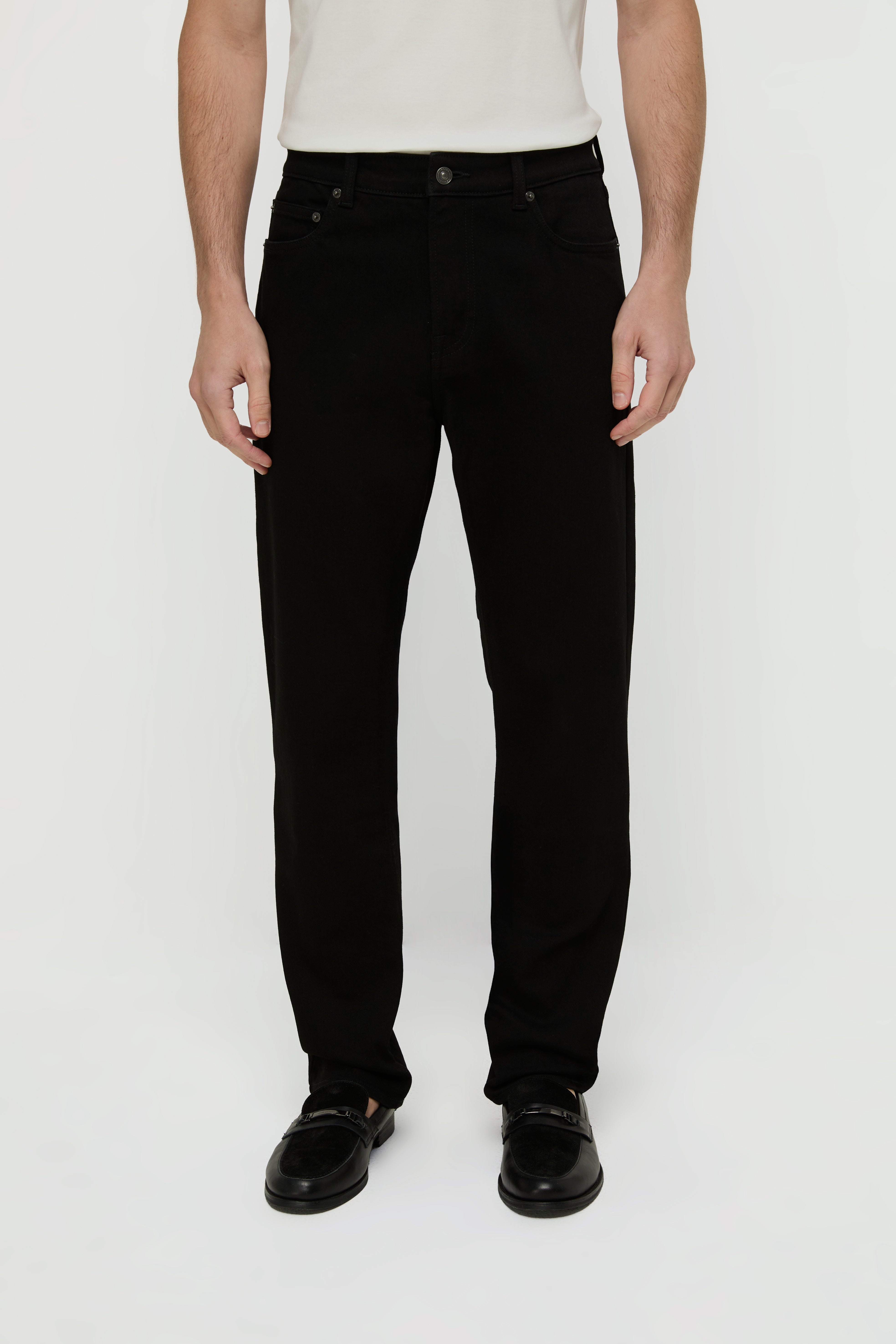 BLACK REGULAR-FIT JEANS