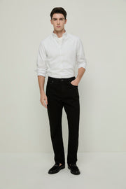 BLACK REGULAR-FIT JEANS