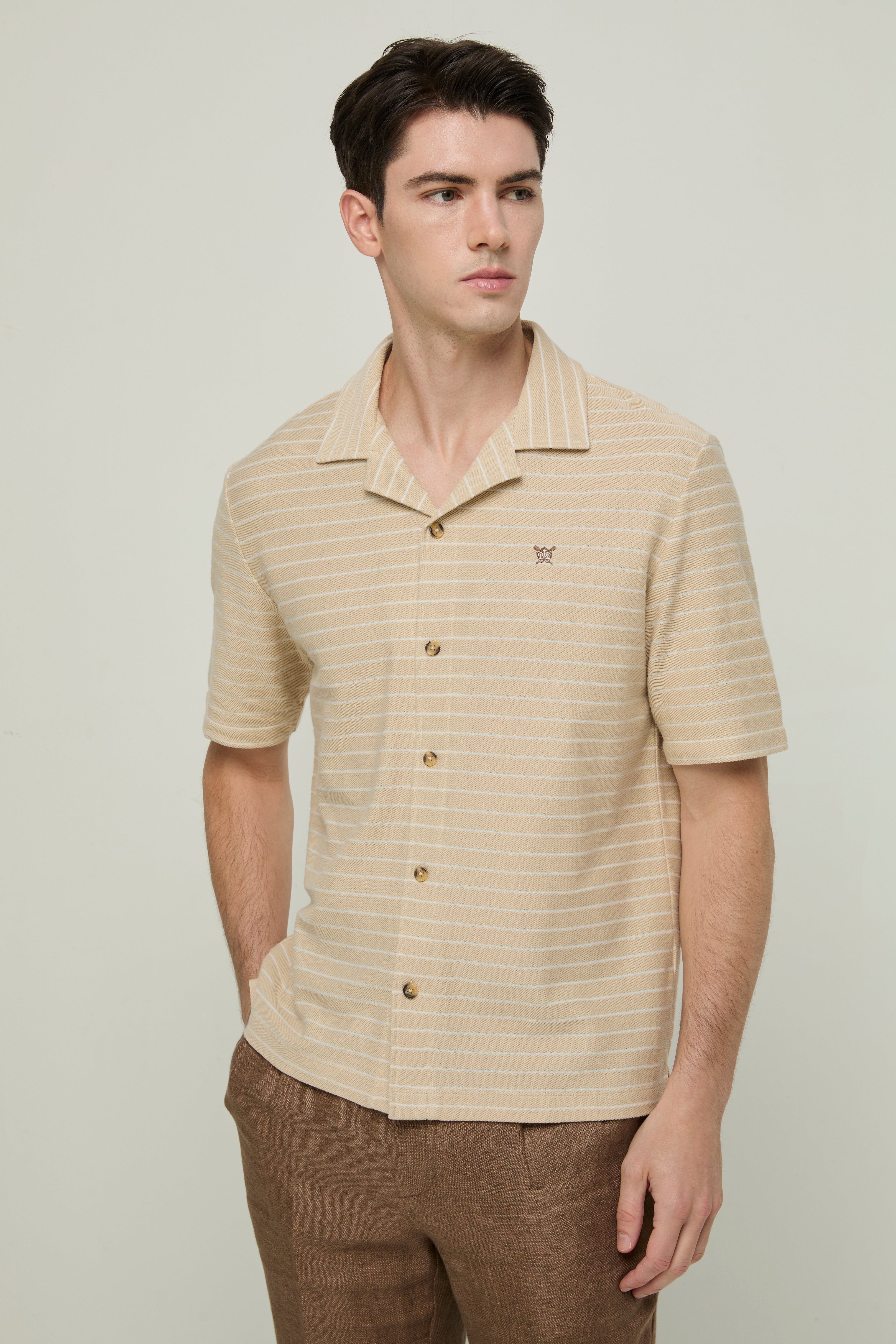 STRIPED SHORT-SLEEVE SHIRT